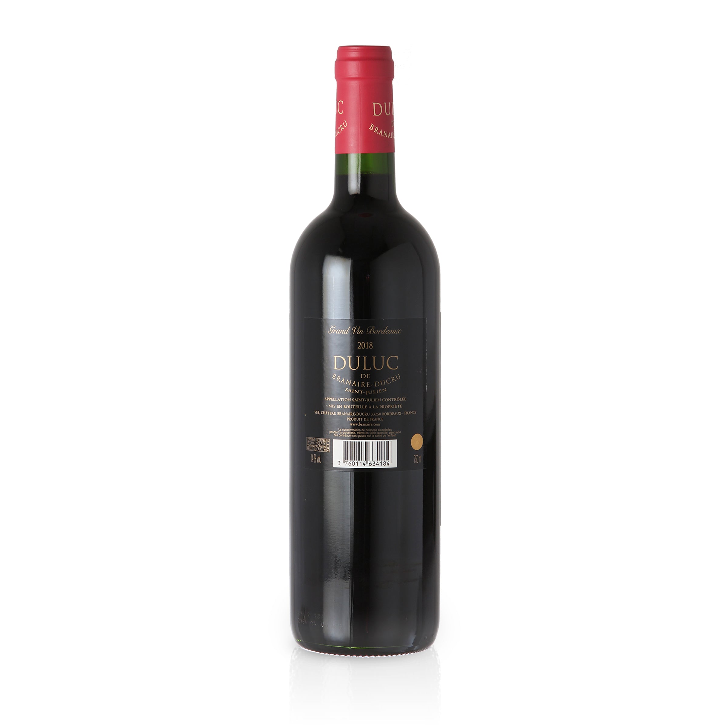 2018 Duluc de Branaire-Ducru Rotwein trocken, Saint-Julien Grand Vin Bordeaux