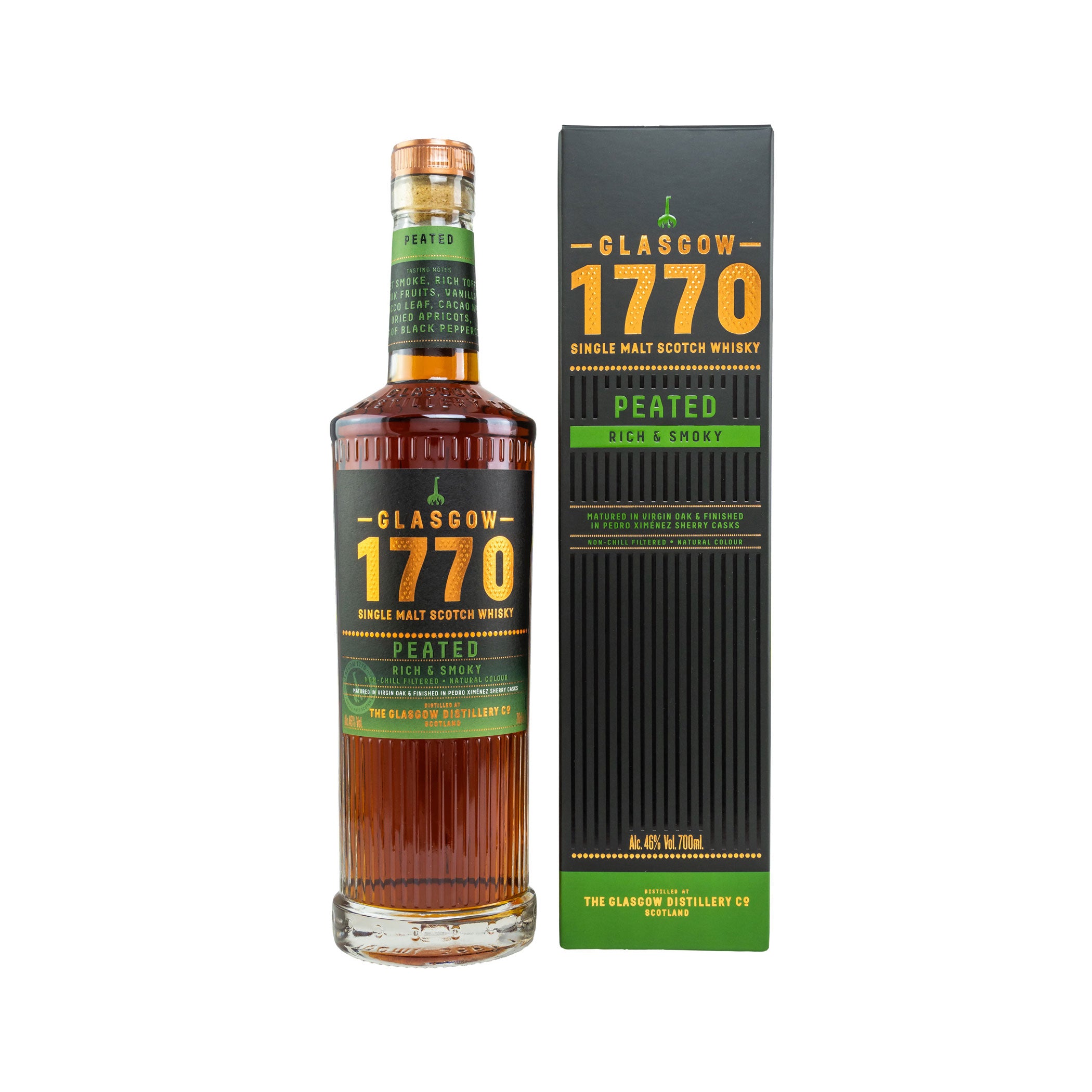 1770 Glasgow Single Malt Scotch Whisky - Peated - Rich & Smoky