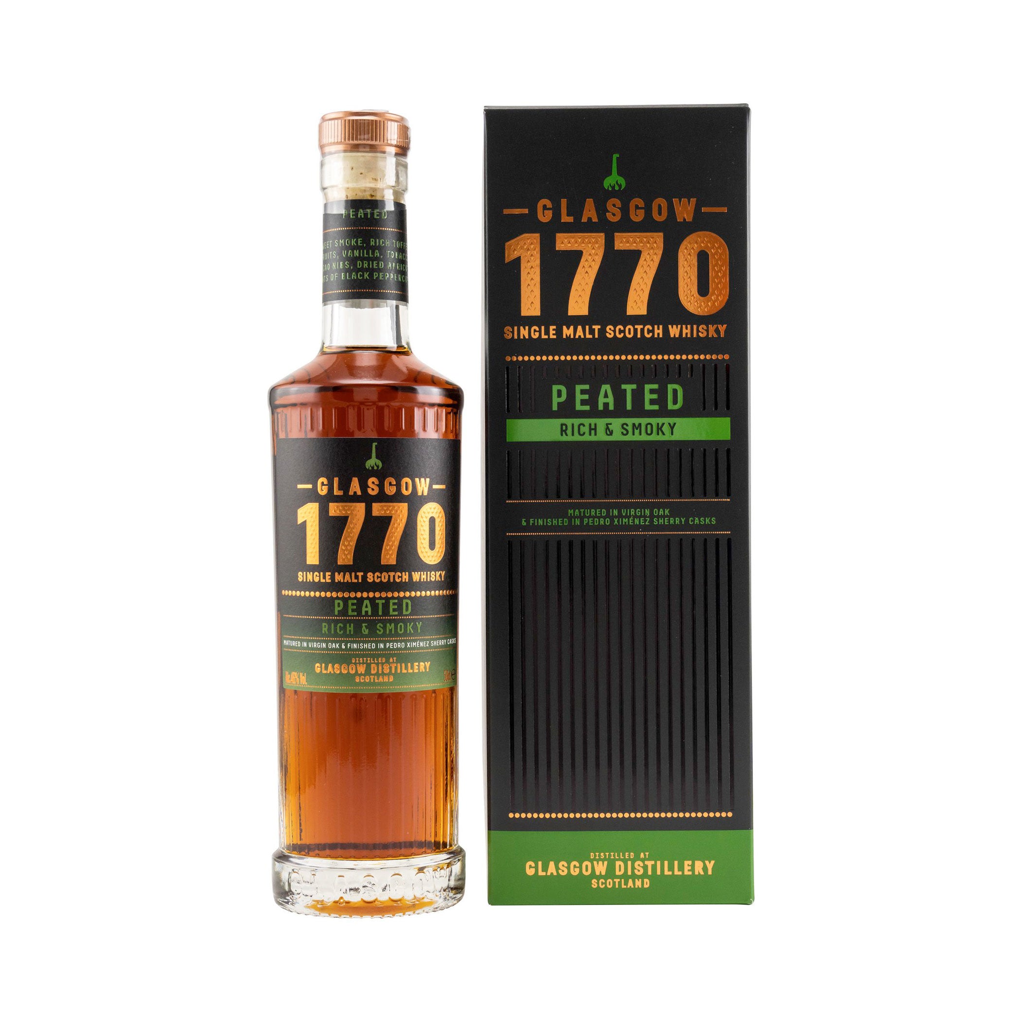 1770 Glasgow Single Malt Scotch Whisky - Peated - Rich & Smoky