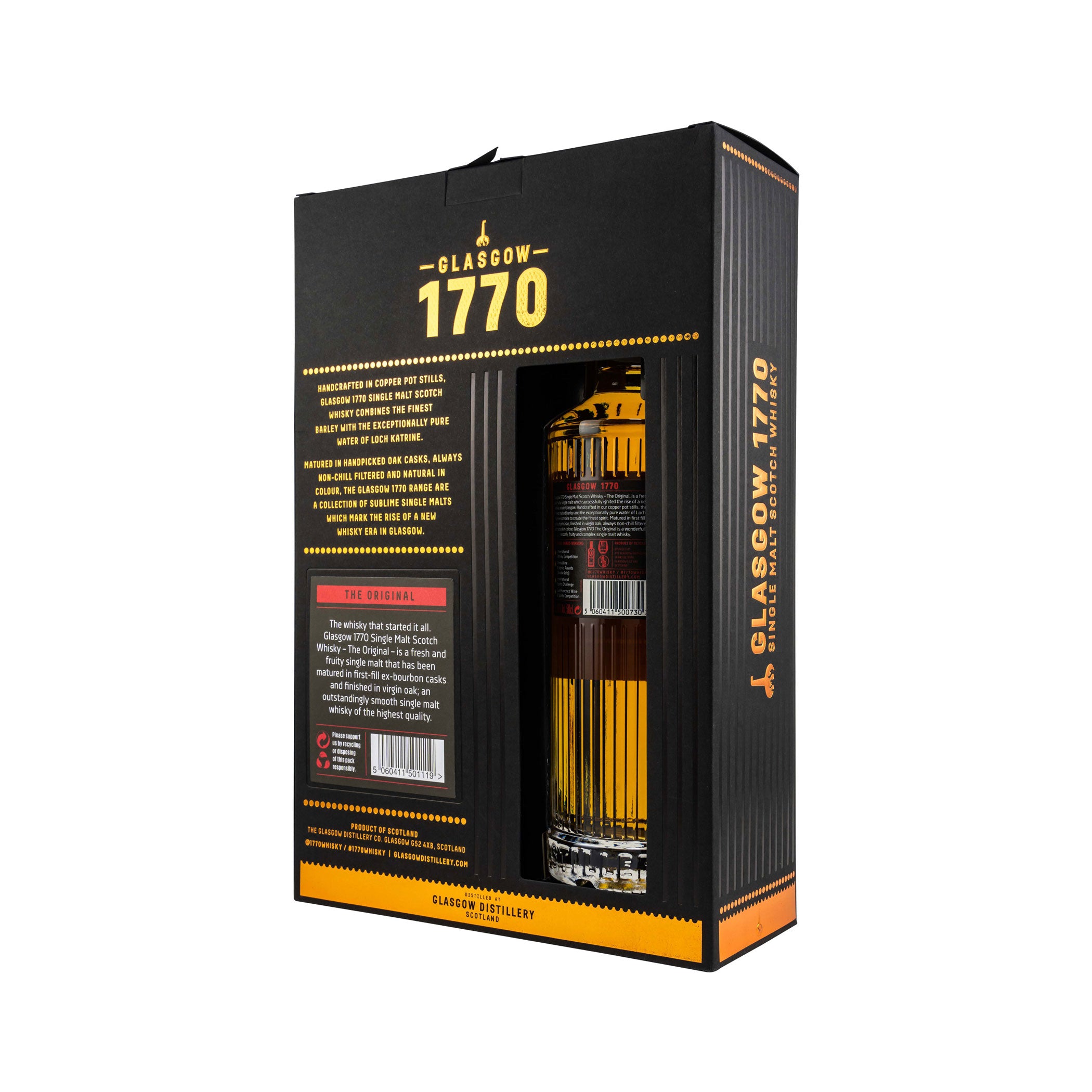 1770 Glasgow Single Malt Scotch Whisky - The Original + 2 Gläser