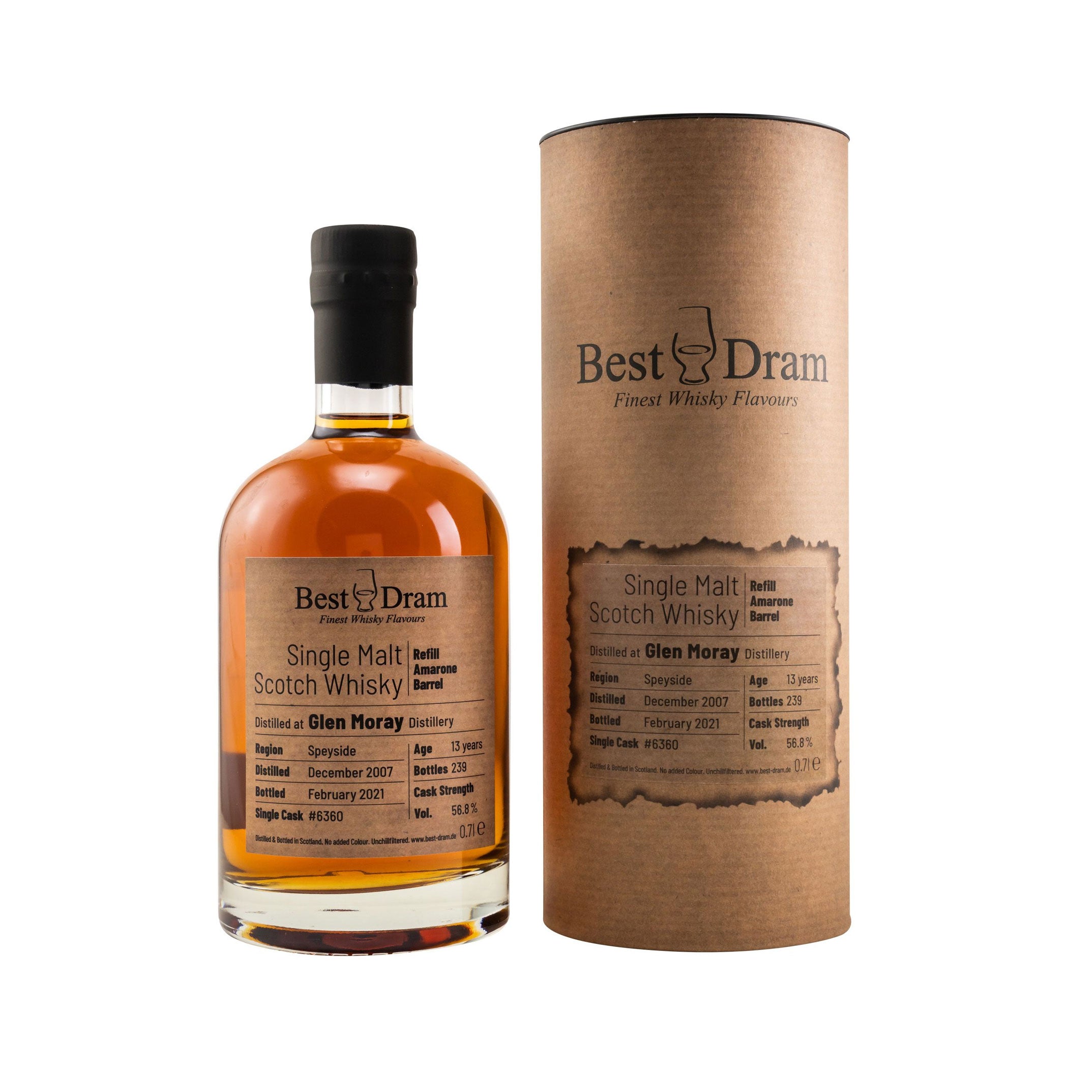 Glen Moray 2007/2021 - 13 y.o. - Refill Amarone Barrel #6360 - Best Dram