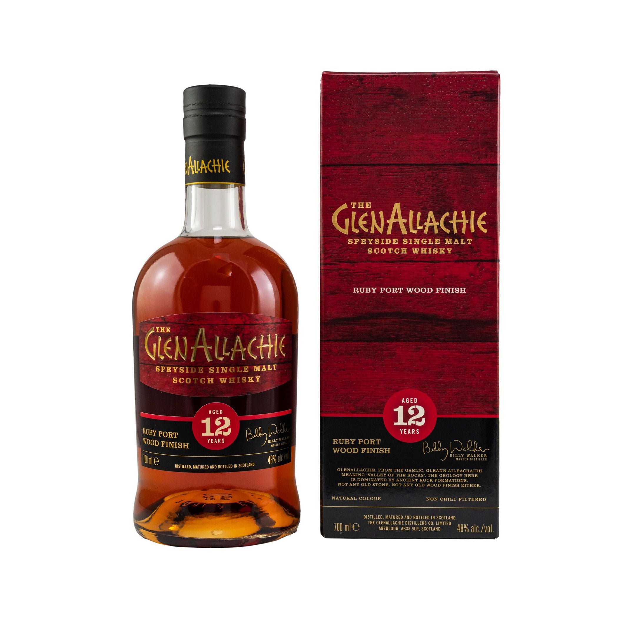 GlenAllachie 12 Jahre Ruby Port Wood Finish