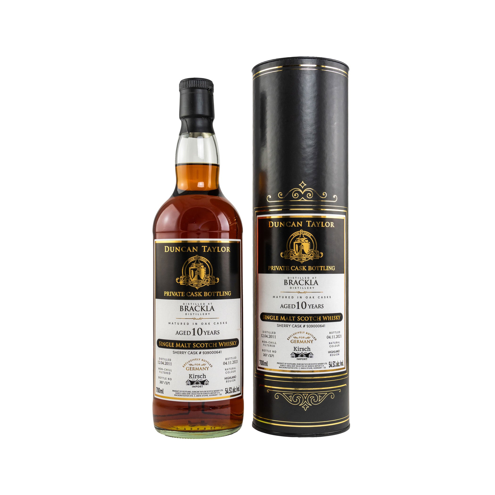 Brackla 2011/2021 - 10 Jahre - #939000641 - Sherry Cask - Duncan Taylor -