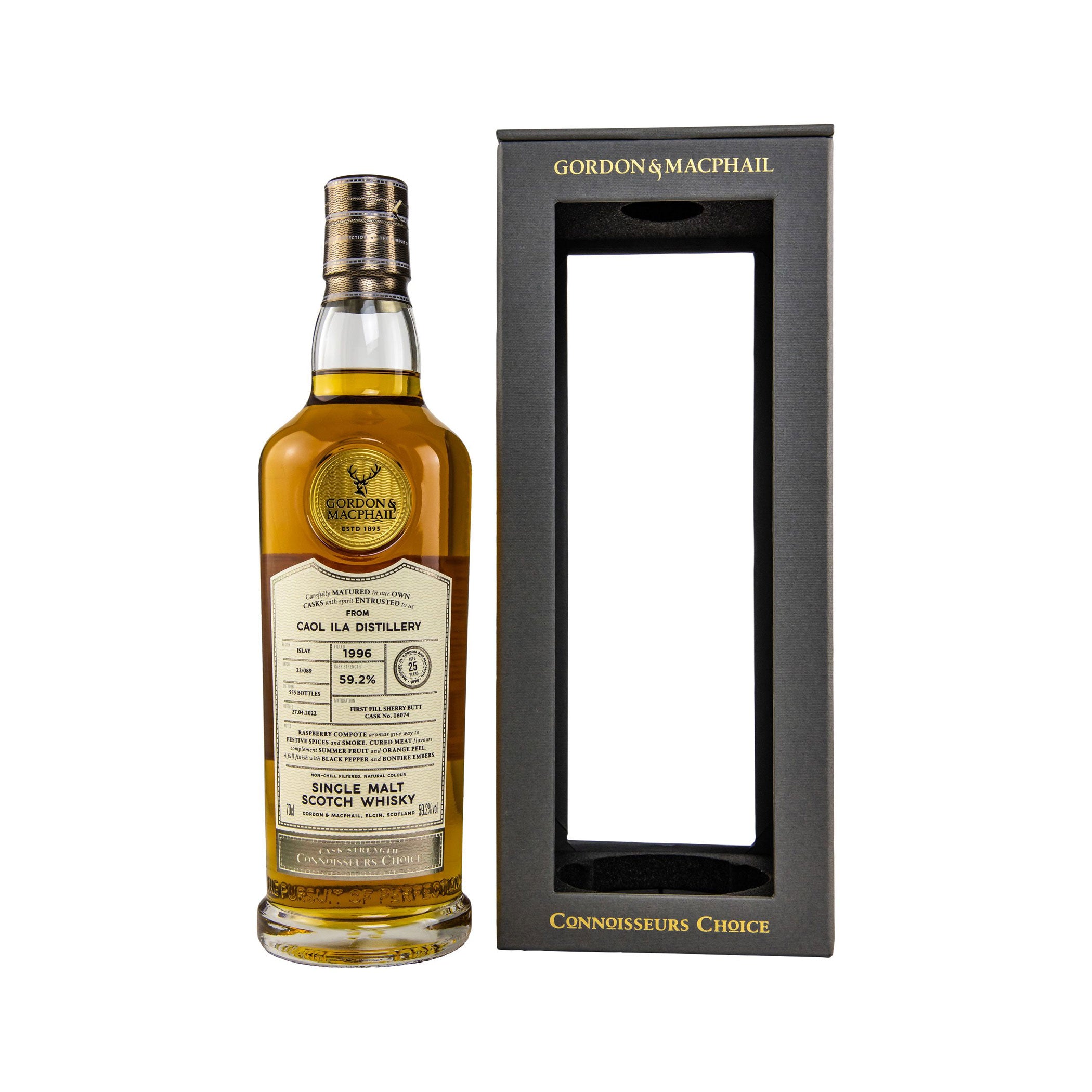 Caol Ila 1996/2022 - Gordon & MacPhail Islay Single Malt Scotch Whisky - Connoisseurs Choice – Cask Strength