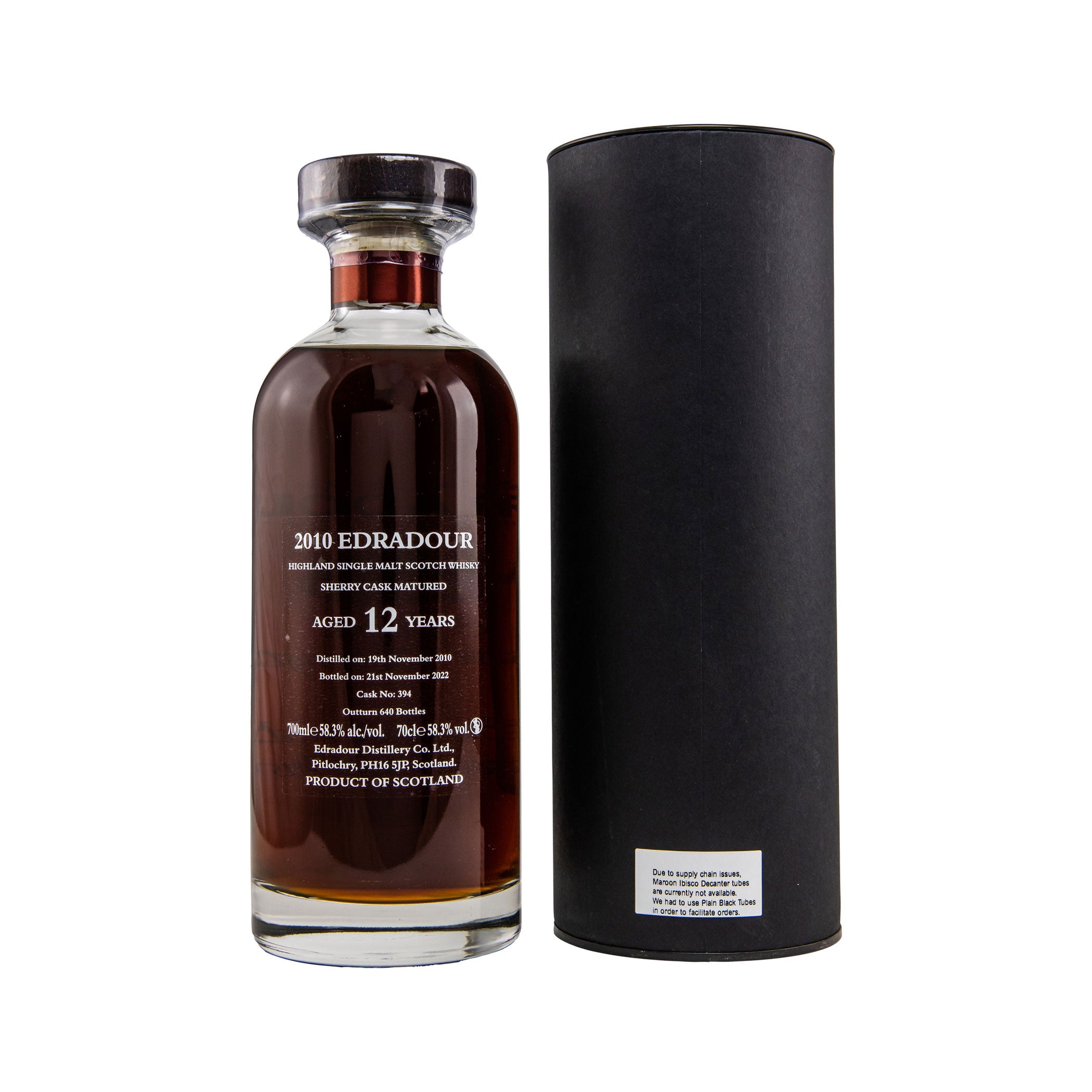 Edradour 2010/2022 - 12 Jahre - Natural Cask Strength - #394 - Ibisco Sherry