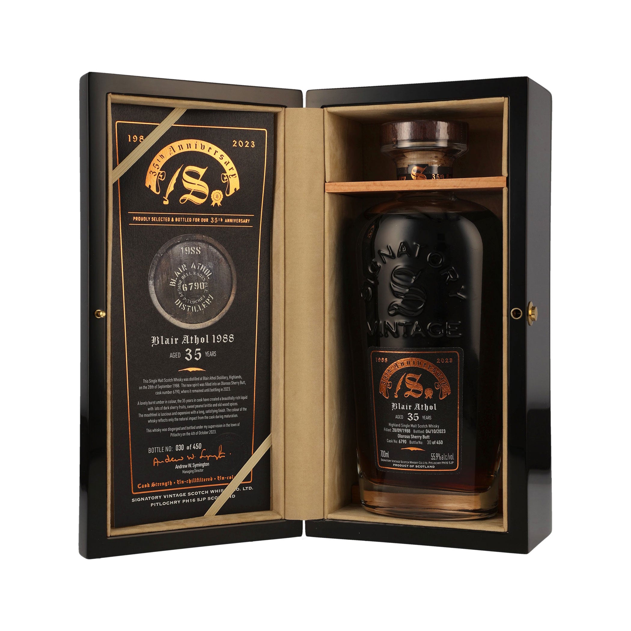 Blair Athol 1988/2023 - Signatory Vintage Highland Single Malt Scotch Whisky - 35th Anniversary