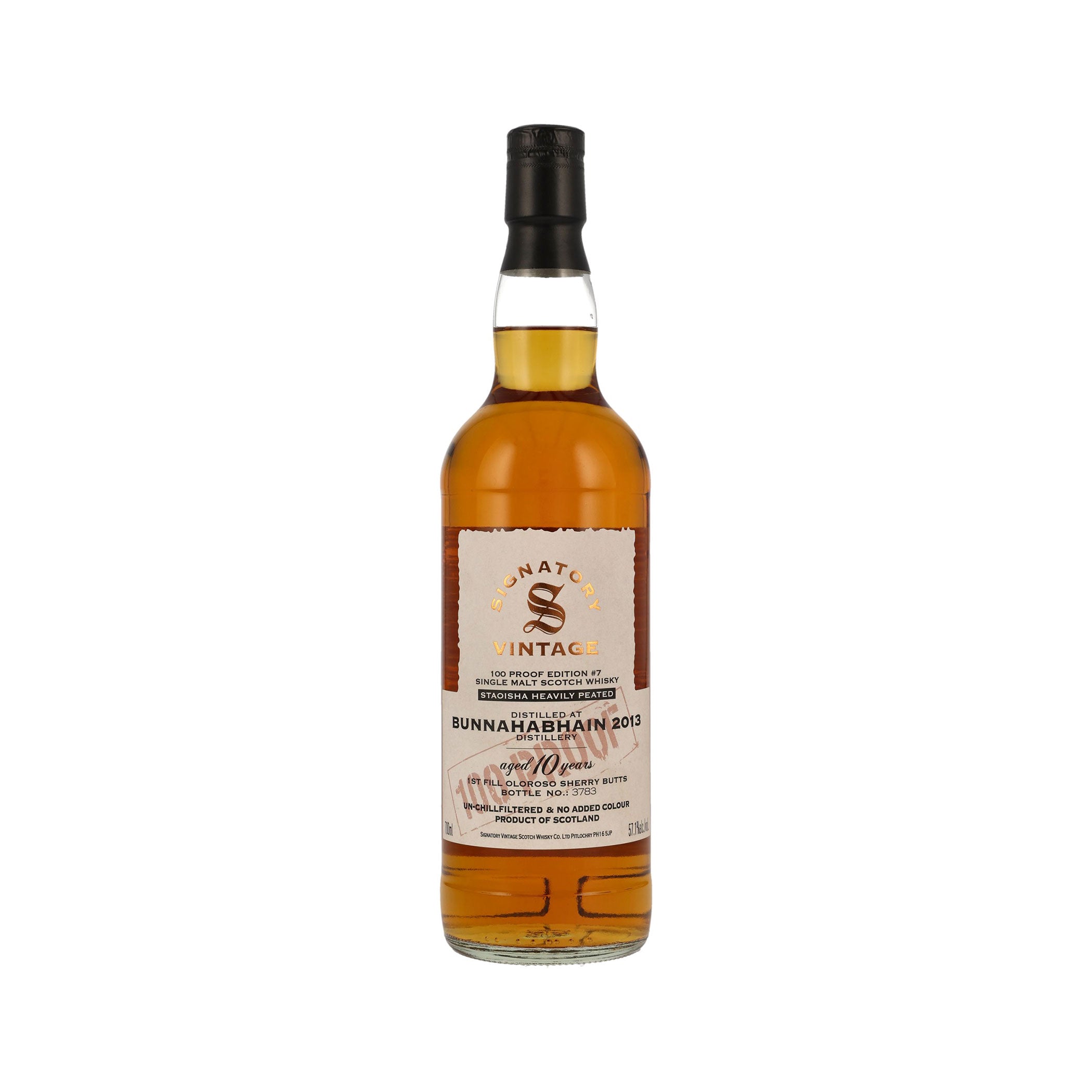 Bunnahabhain Staoisha 2013/2023 - Signatory Islay Single Malt Scotch Whisky - Small Batch Edition #7