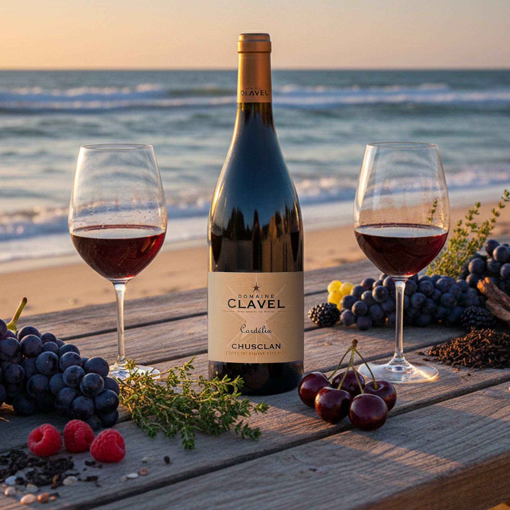 2017 Domaine Clavel Cotes du Rhone Villages Chusclan Cordelia - Frankreich