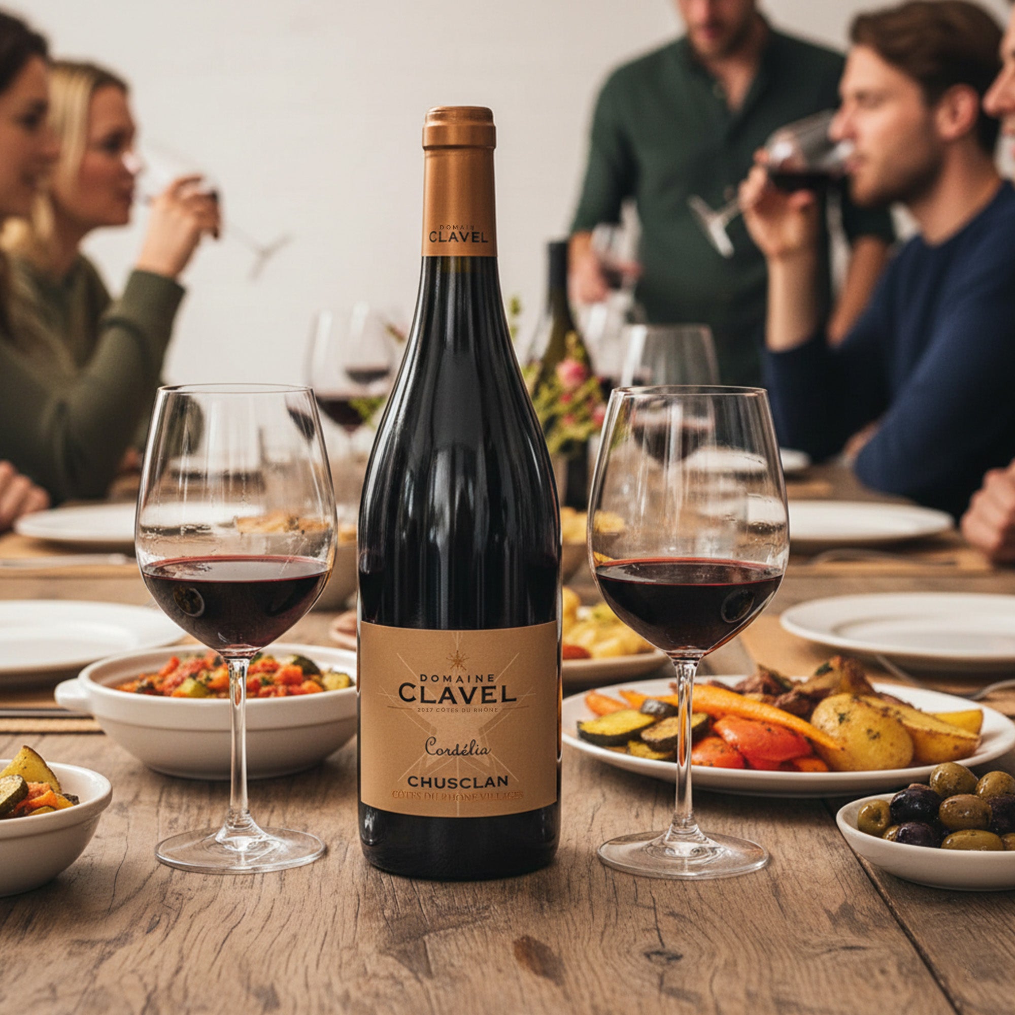 2017 Domaine Clavel Cotes du Rhone Villages Chusclan Cordelia - Frankreich