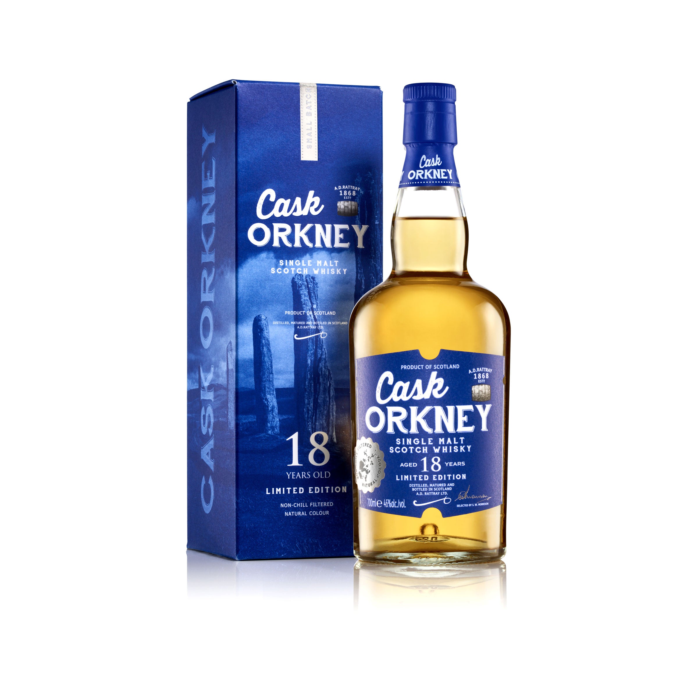 A.D.Rattray, Cask Orkney, 18 J., 46 % - A.D.Rattray