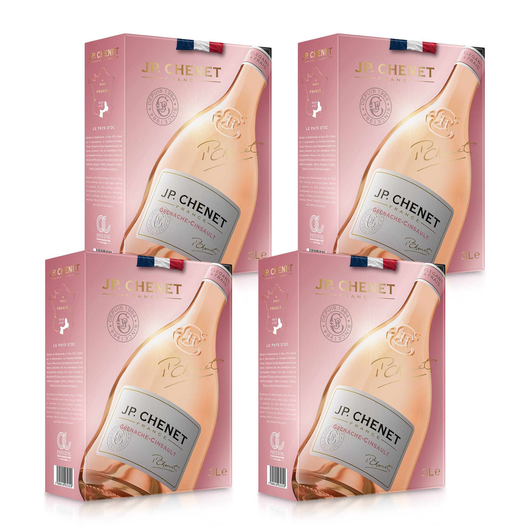 Bag-in-Box - IGP Oc Grenache-Cinsault - Rose JP. Chenet 3 L.