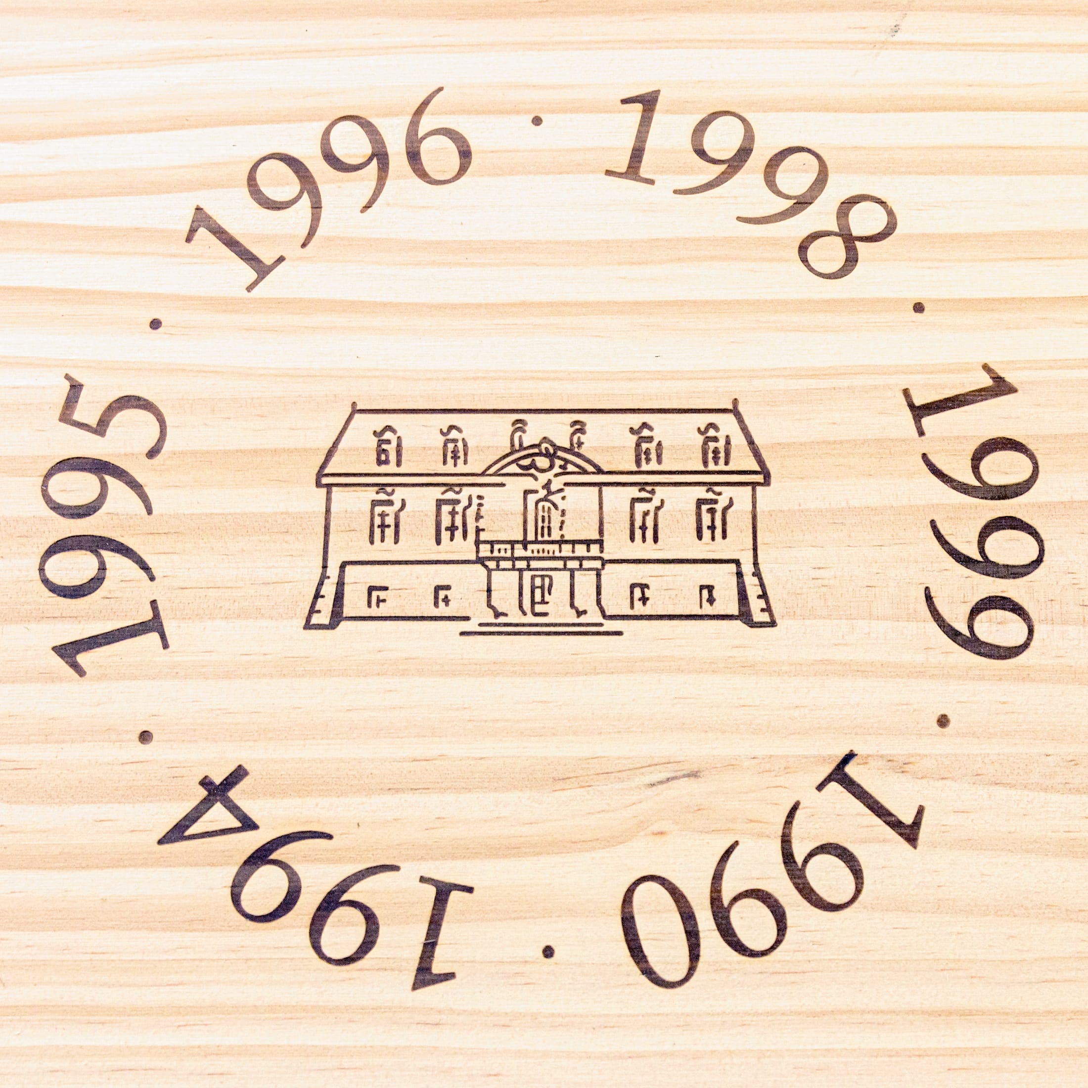 Château Pontet-Canet 1990, 1994, 1995, 1996, 1998, 1999 Jahrgangsselektion - 6 Flaschen in limitierter Holzbox - Bordeaux Frankreich