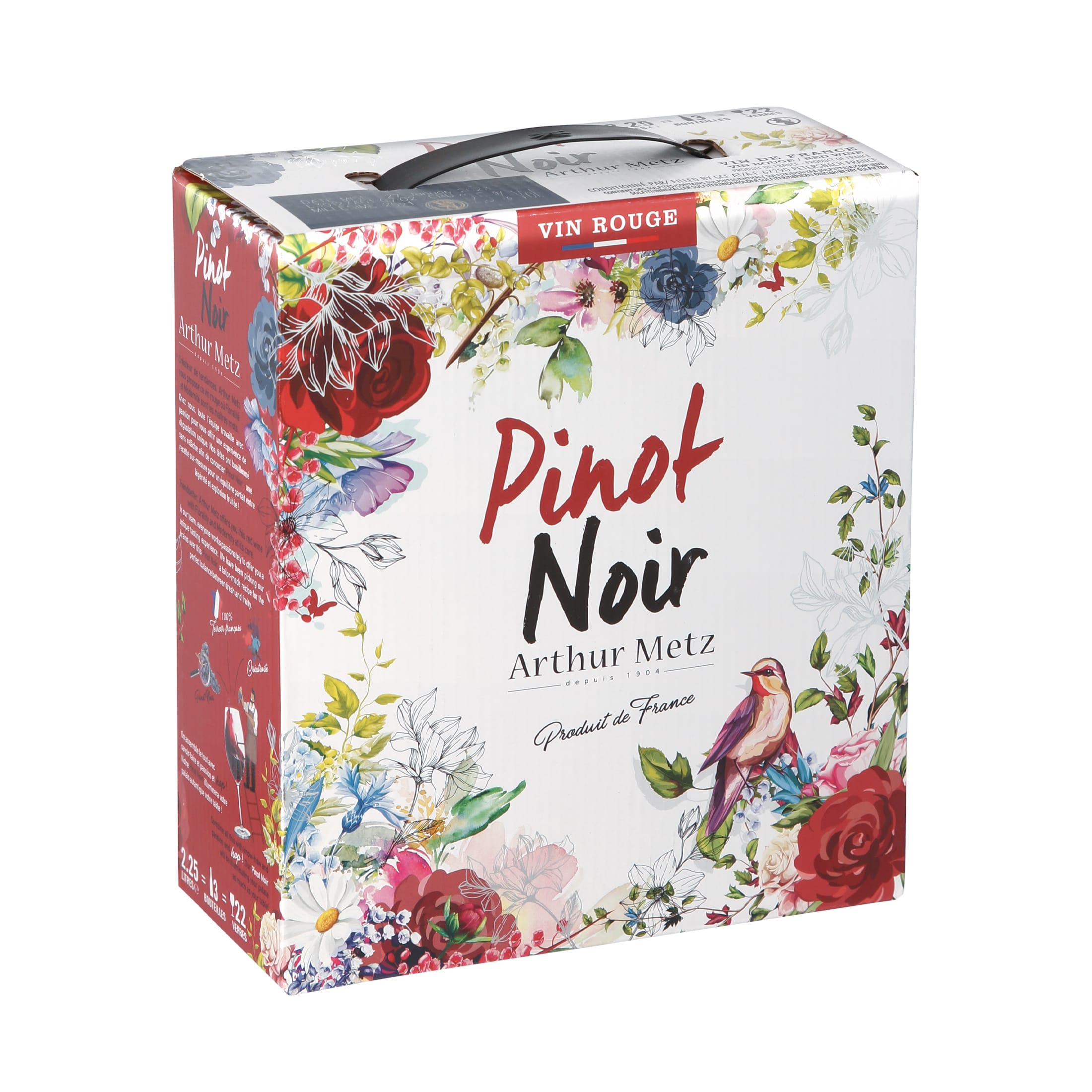 Arthur Metz Pinot Noir Rotwein trocken Bag-in-Box 2,25 l - Arthur Metz - Feinste Spirituosen