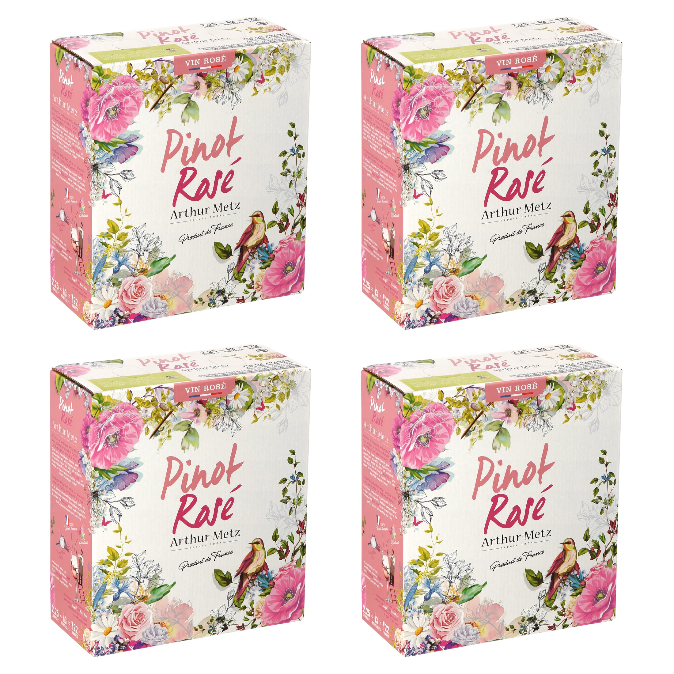 Arthur Metz Pinot Rosé Roséwein trocken Bag-in-Box 2,25 l - Arthur Metz - Feinste Spirituosen