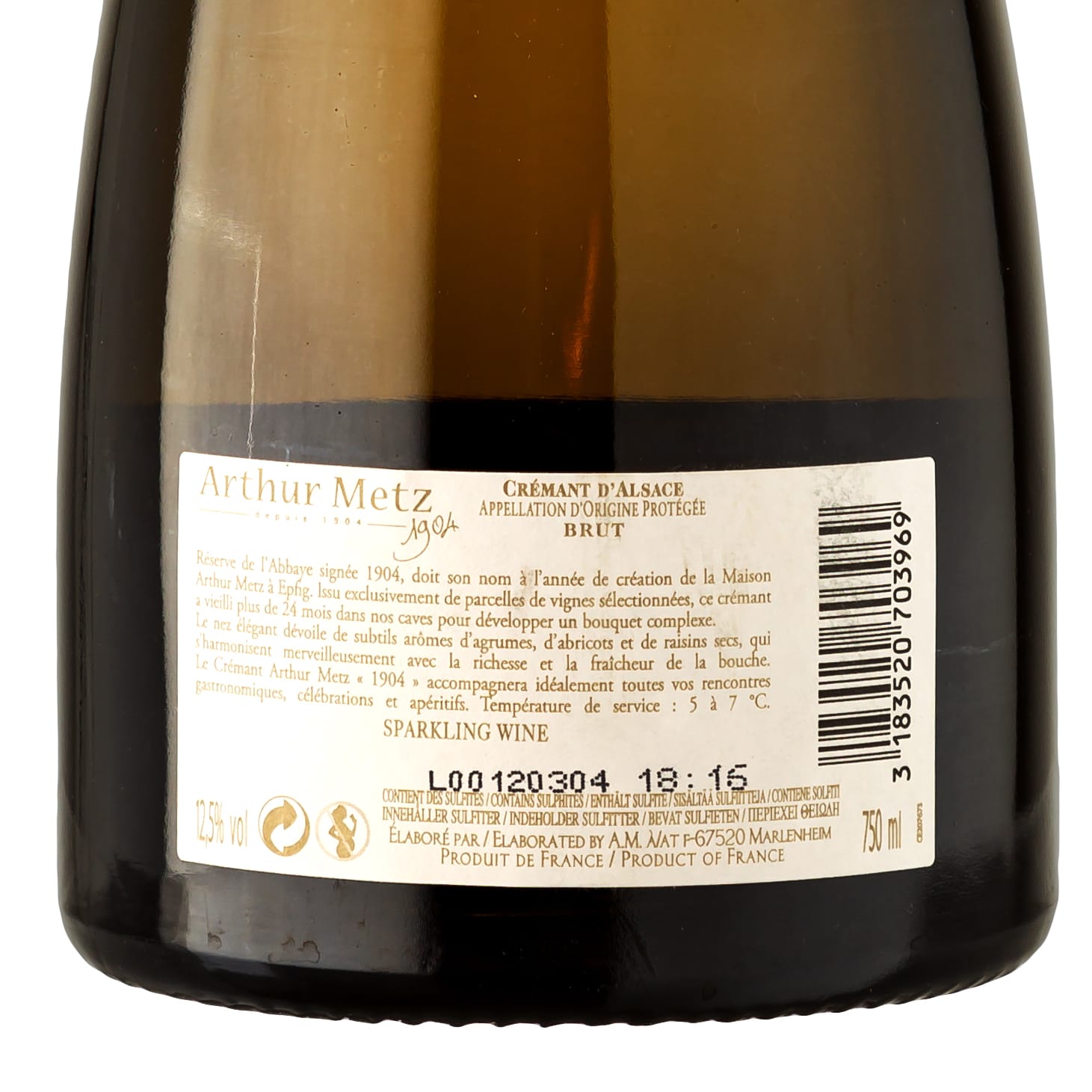 Crémant d' Alsace Réserve de l'Abbaye Depuis 1904 - Arthur Metz