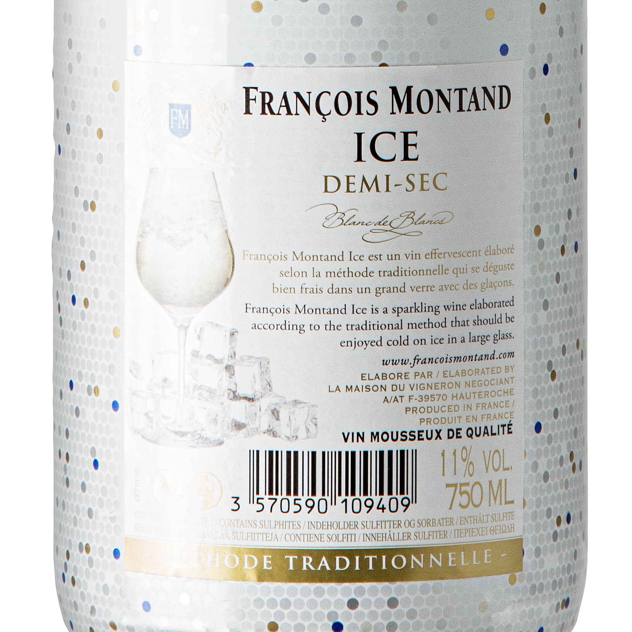 Blanc Demi - Sec - ICE – François Montand  - Méthode Traditionelle - François Montand - Feinste Spirituosen