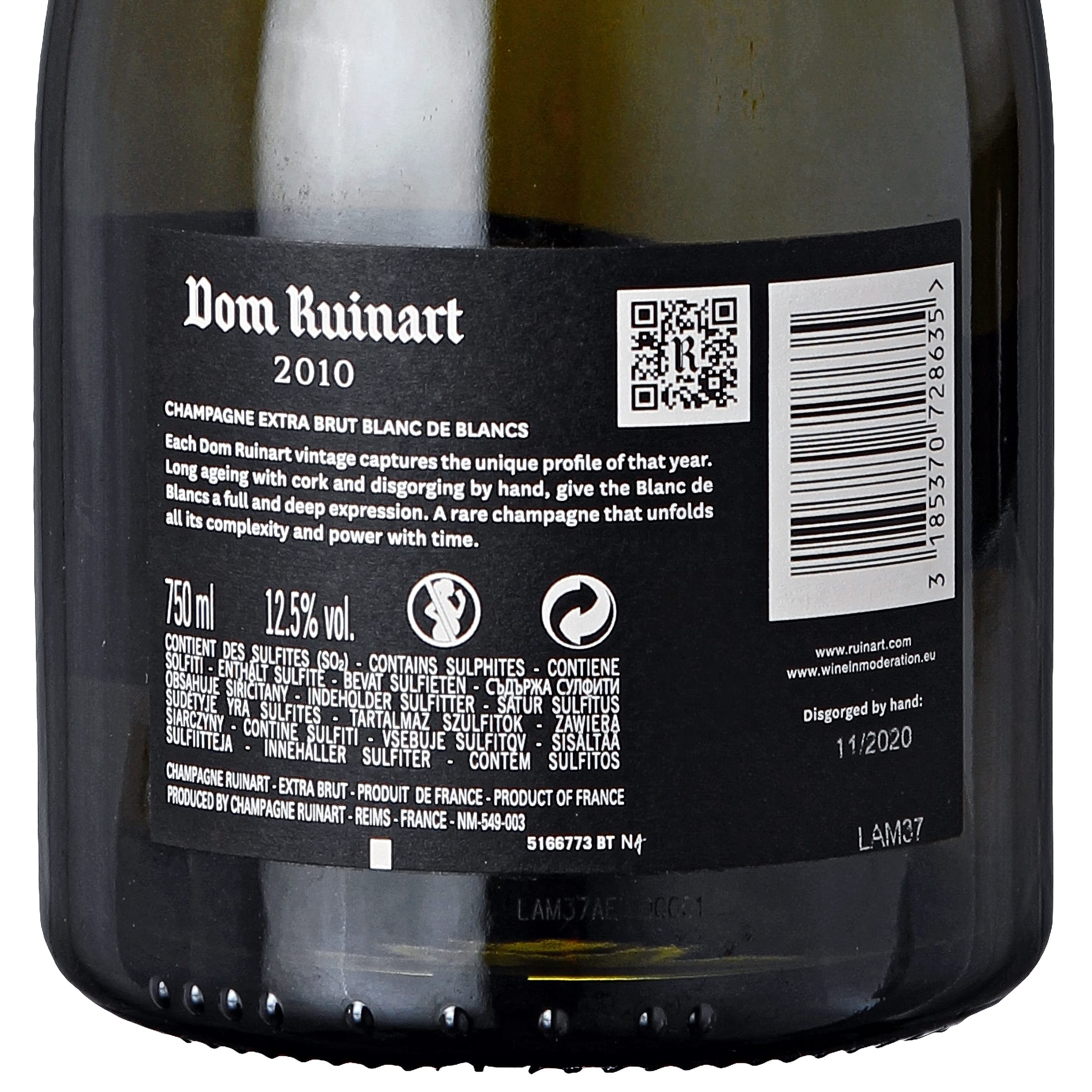Dom Ruinart Blanc de Blancs 2010 Extra Brut Champagner