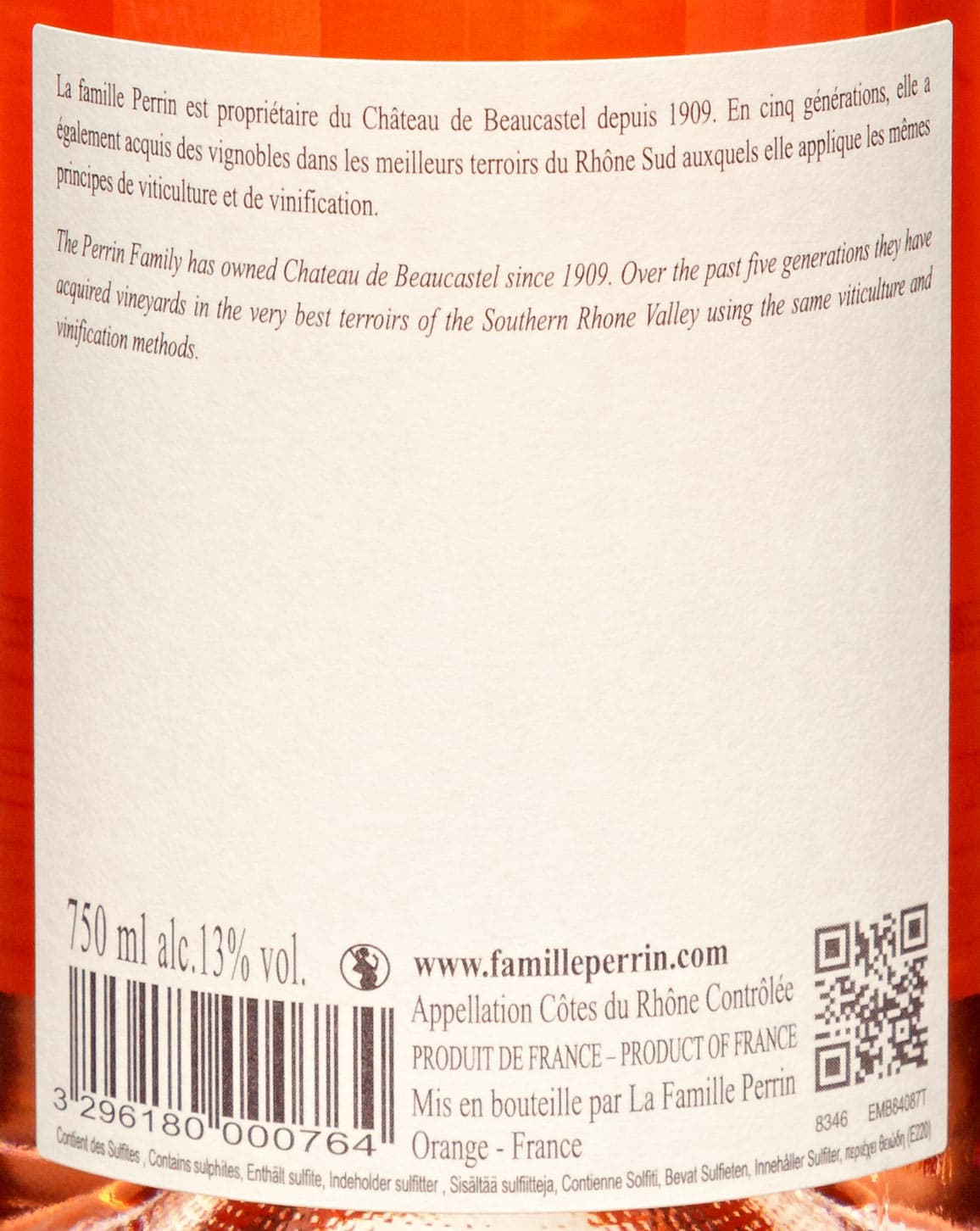2019 Famille Perrin Cotes du Rhone Reserve Rose - Frankreich