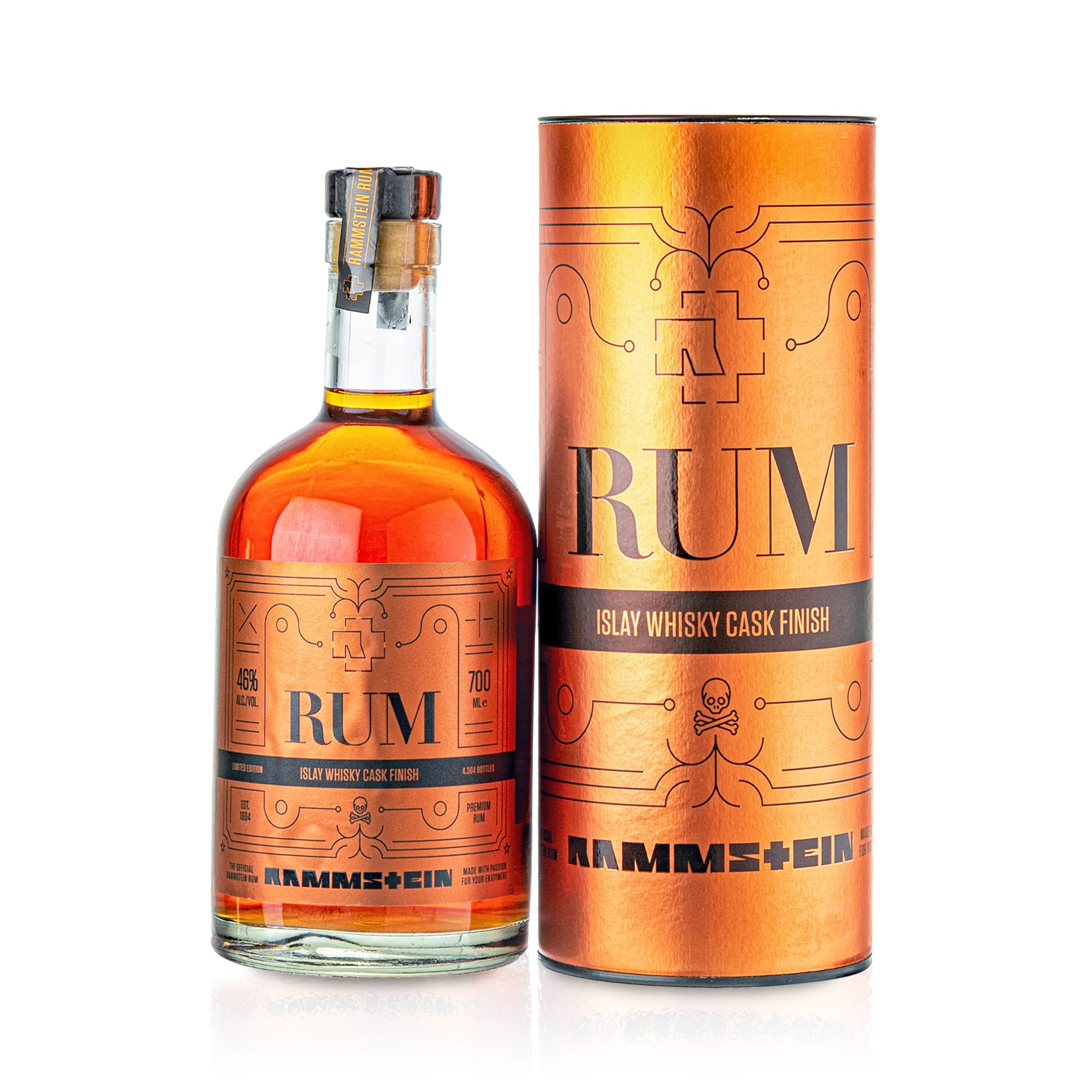 1 Flasche Rammstein Rum Limited Edition 46 % 2021 mit Geschenkverpackung