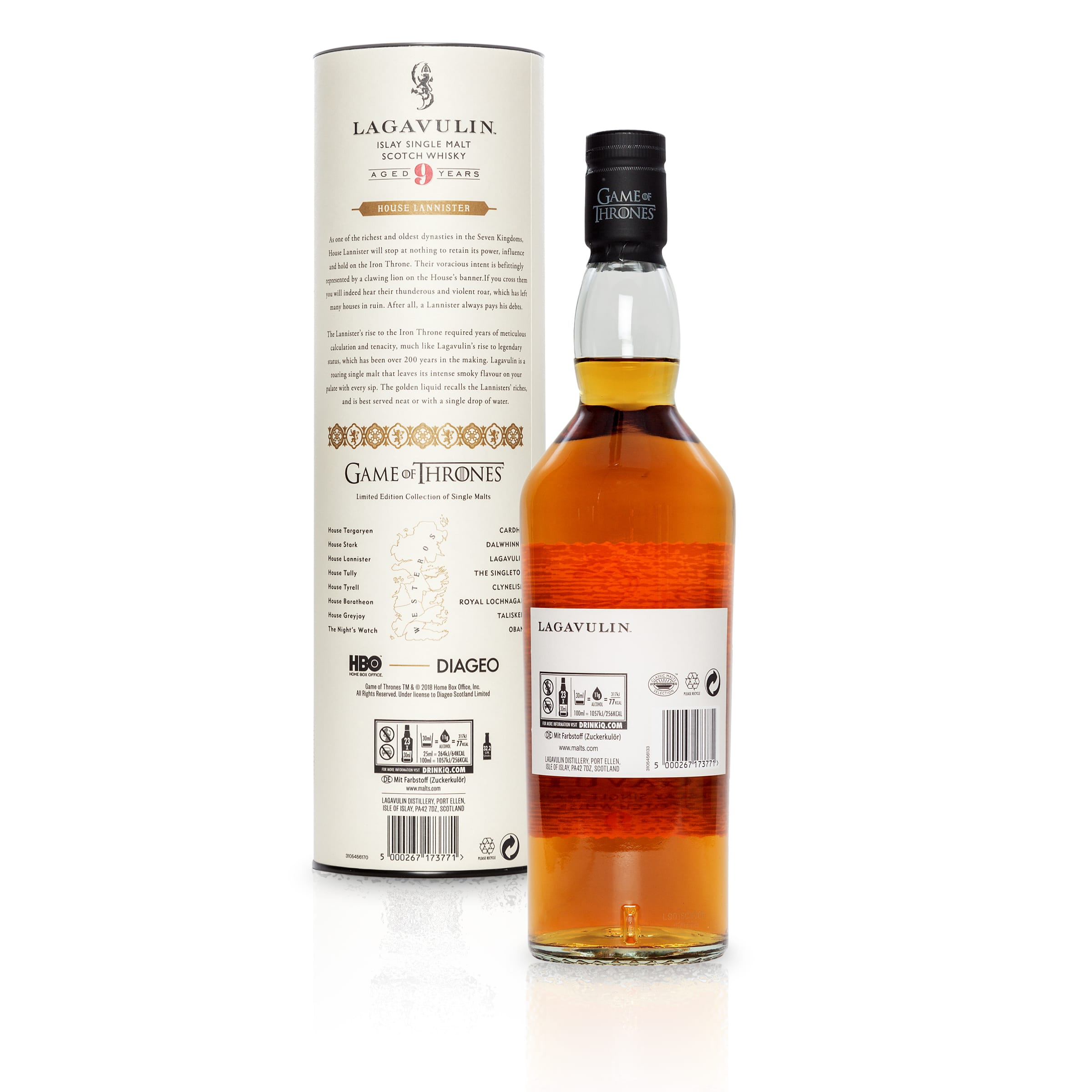 Lagavulin 9 Jahre Single Malt Scotch Whisky - Haus Lannister Game of Thrones Limitierte Edition