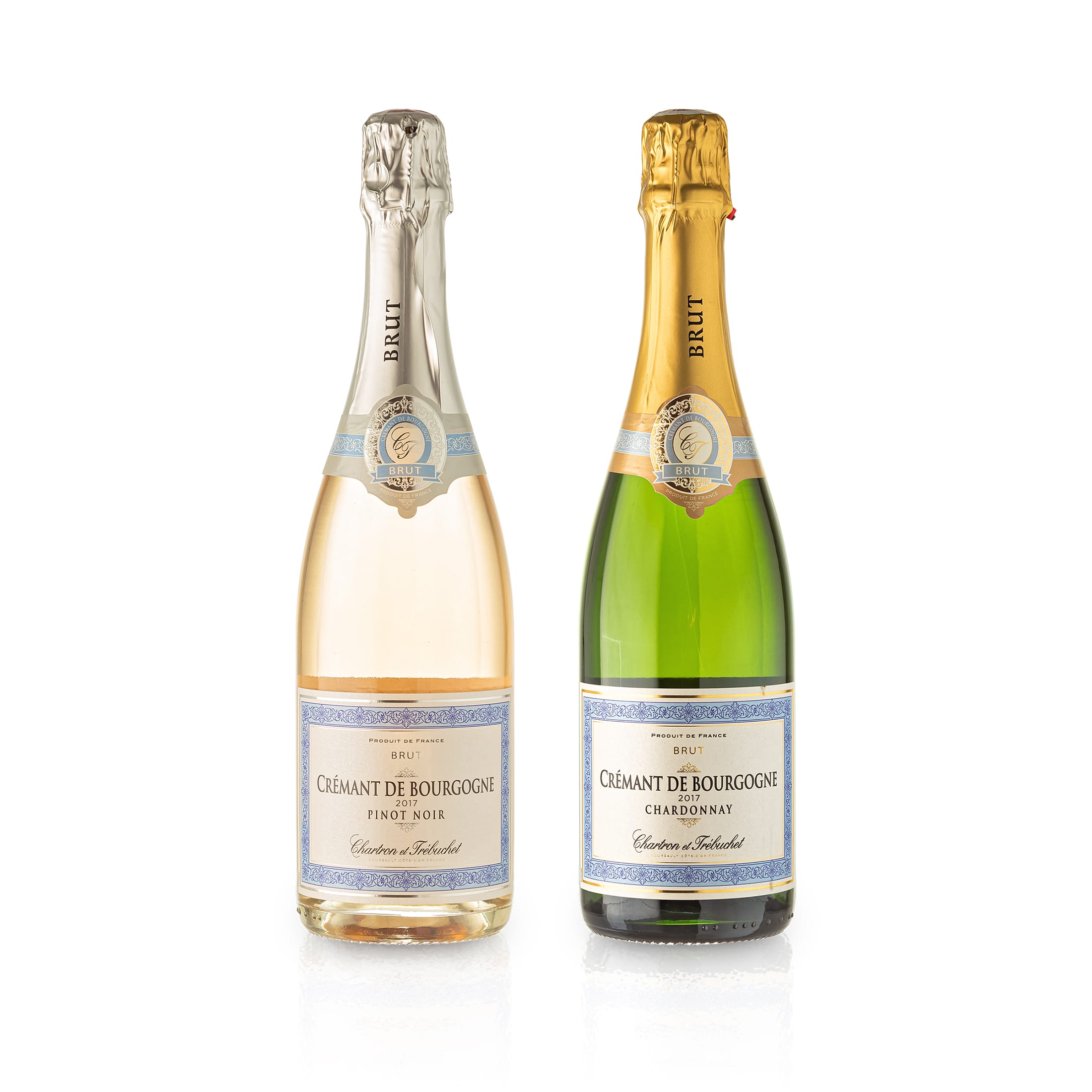 Feinste Weine - 2 er Sektpaket - Domaine Chartron & Trébuchet - Crémant de Bourgogne  (2 * 0,75l)