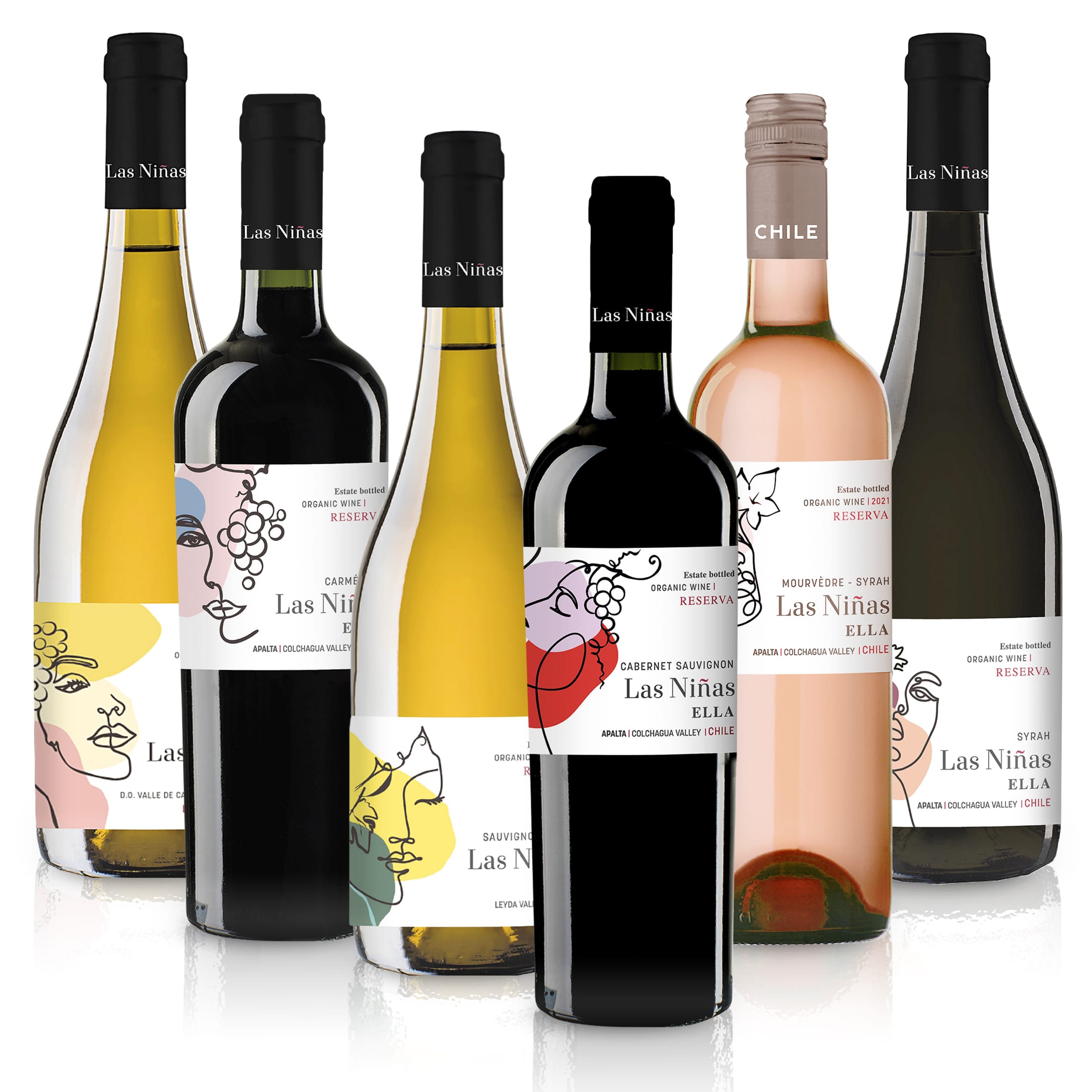 Feinste-Weine Las Niñas ELLA Bio-Probierpaket – Rot- und Weißweine aus Chile (6x0,75l)