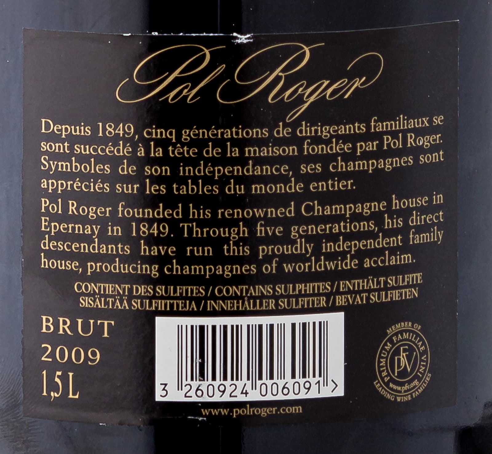Champagne Pol Roger Brut Vintage 2009 Magnum inkl. Etui (1x  1,5 l)