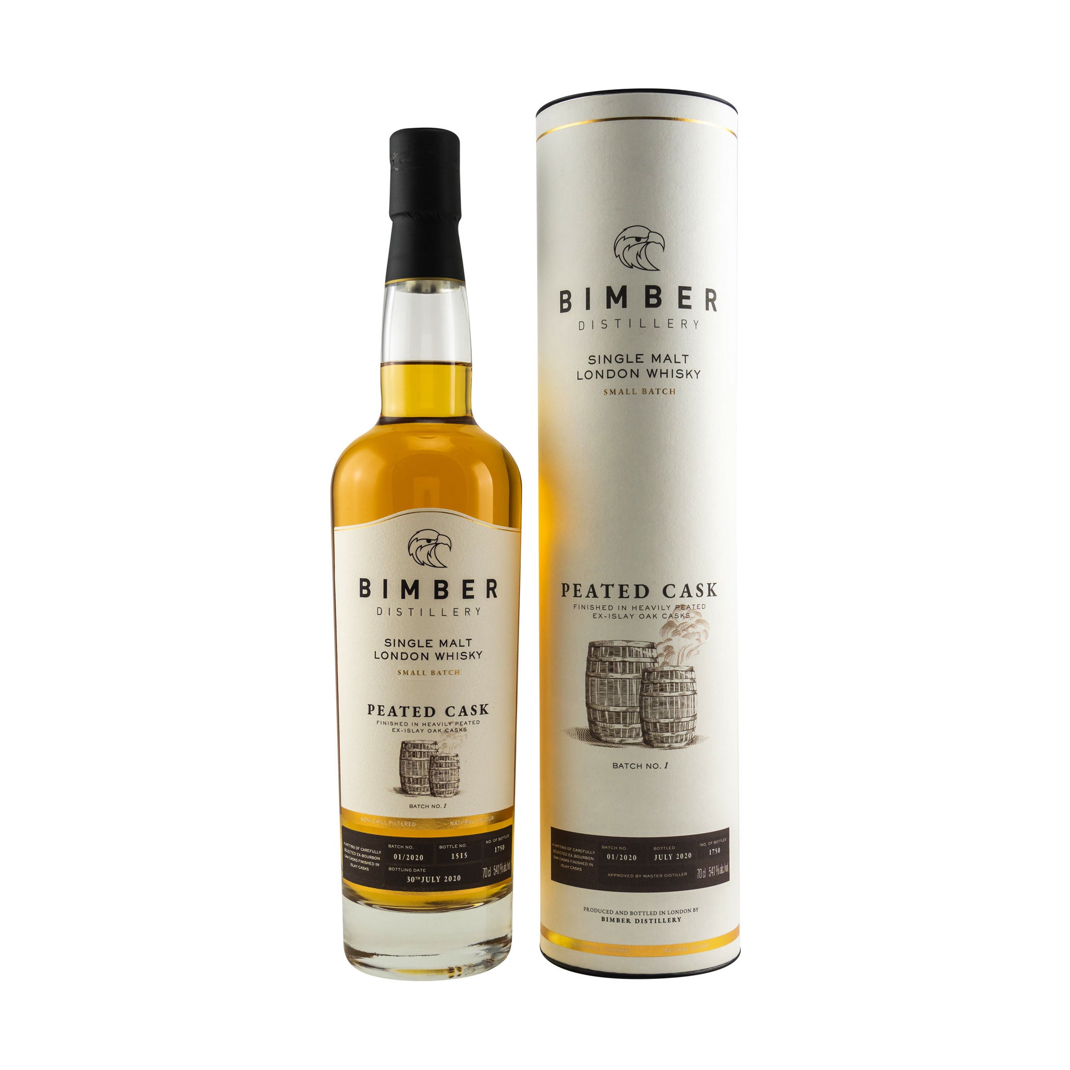 Bimber Single Malt London Whisky Peated Cask Batch 01 2020 - Bimber Distillery - Feinste Spirituosen