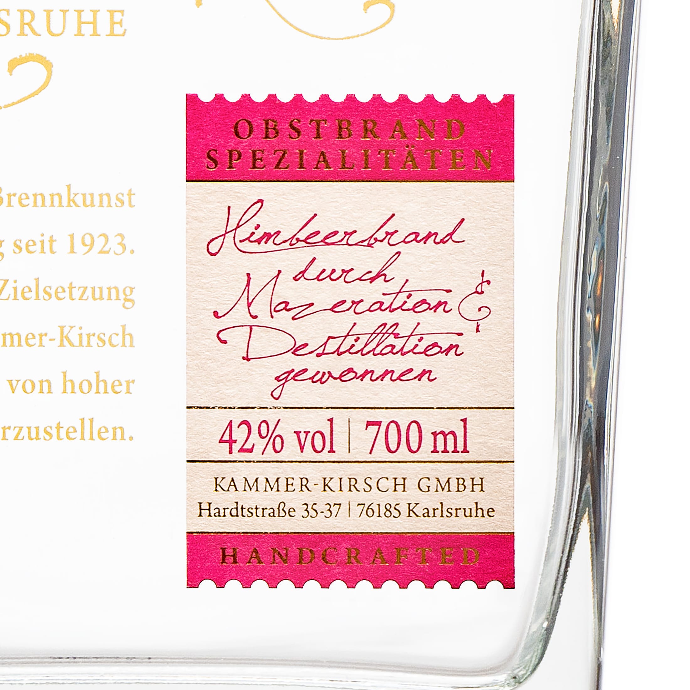 Raspberry brandy - fruit brandy - Distillery Kammer-Kirsch