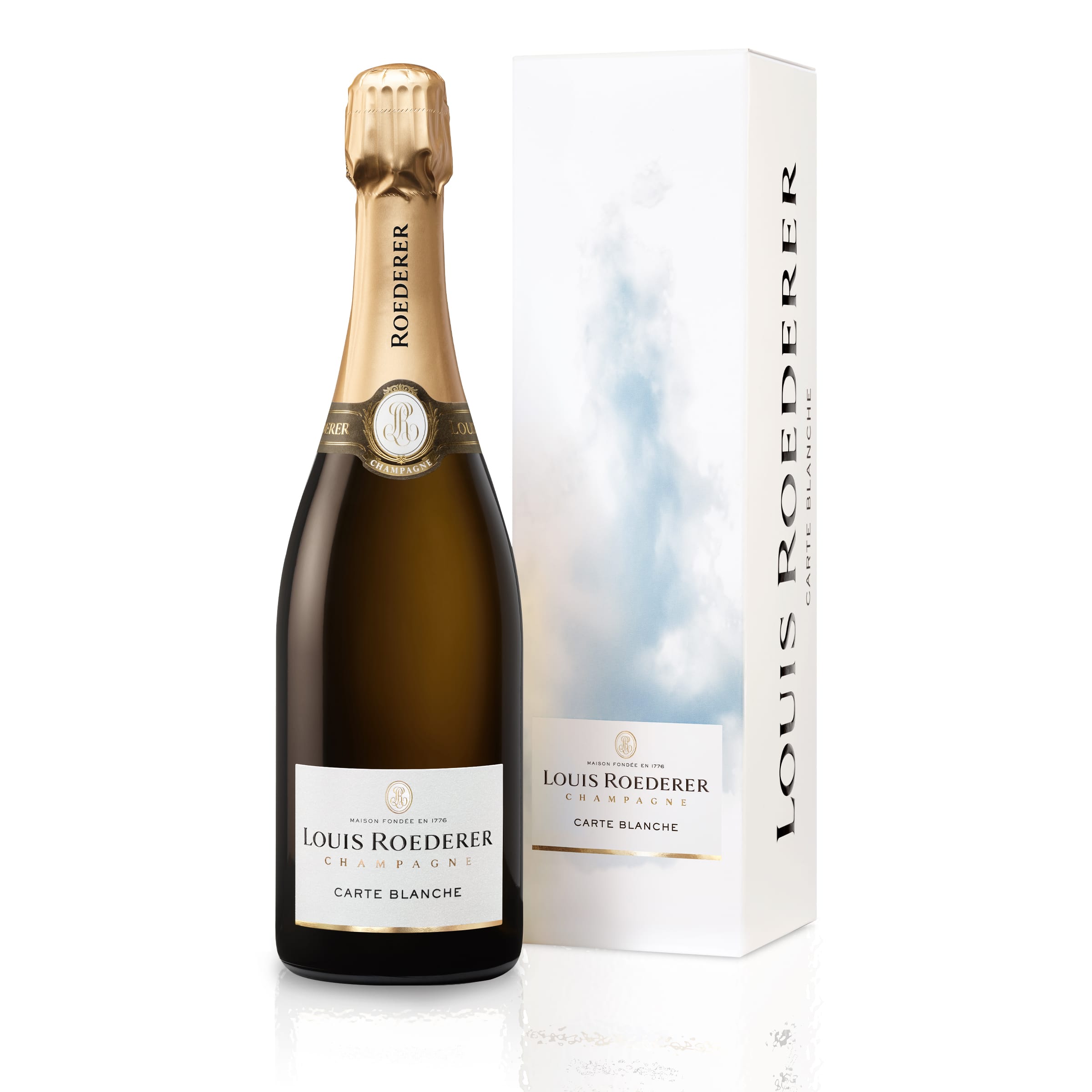 Roederer Carte Blanche  Demi Sec Champagner in Grafik-Geschenkverpackung