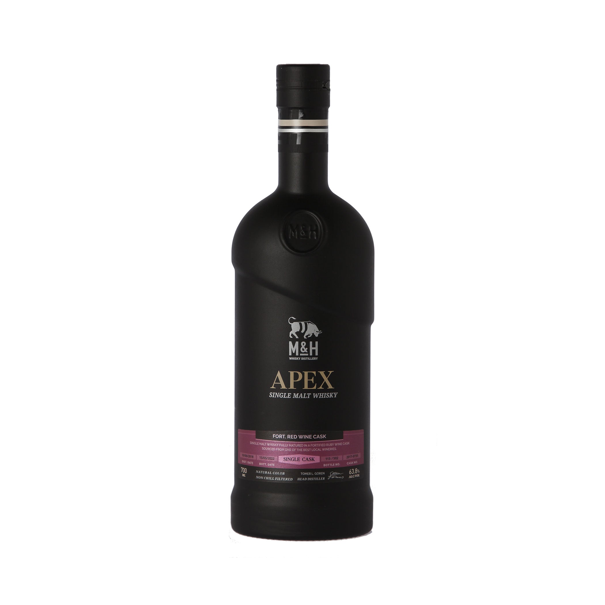M&H Apex Peated - Fortified Red Wine 2018/2021 - Single Malt Whisky - Whisky aus Israel
