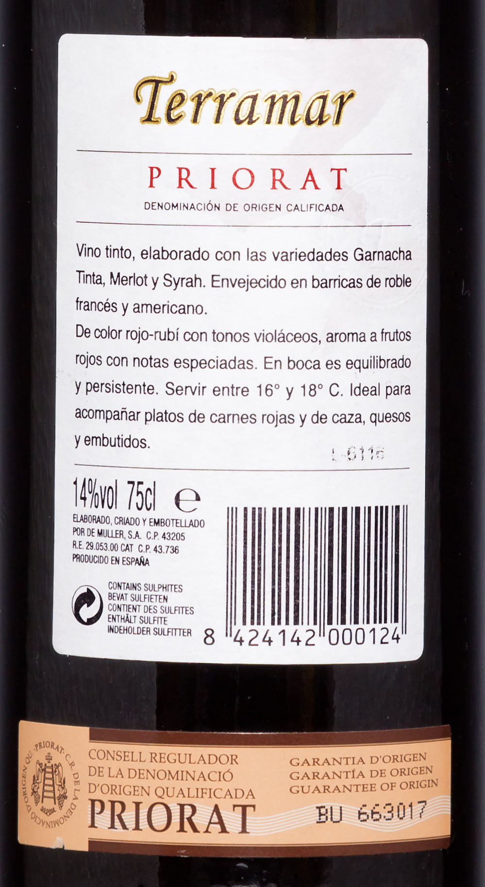 2013er Terramar Priorat Crianza D.O.Q - Bodegas De Muller