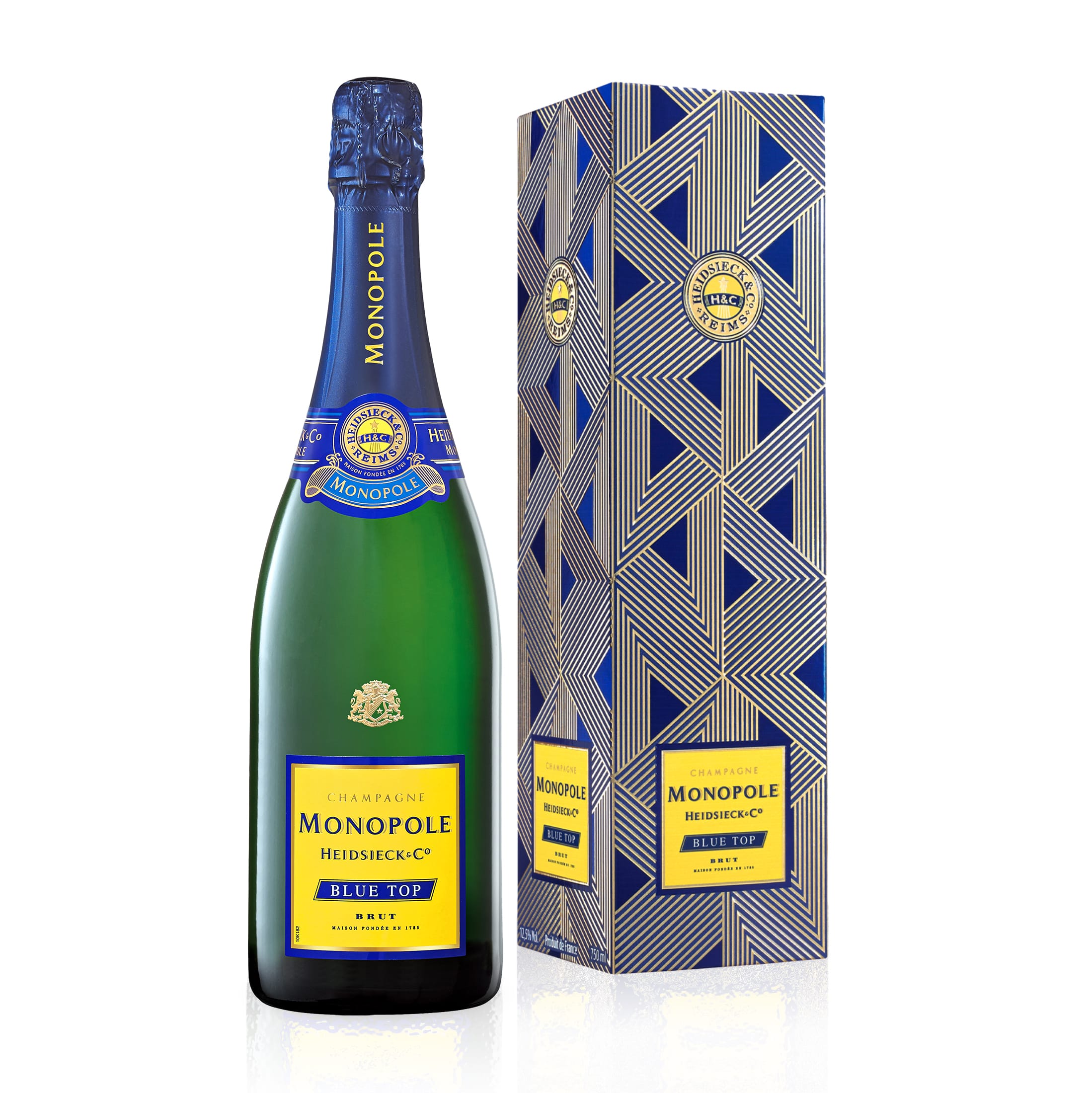 Heidsieck Monopole Blue Top Brut in Geschenkpackung