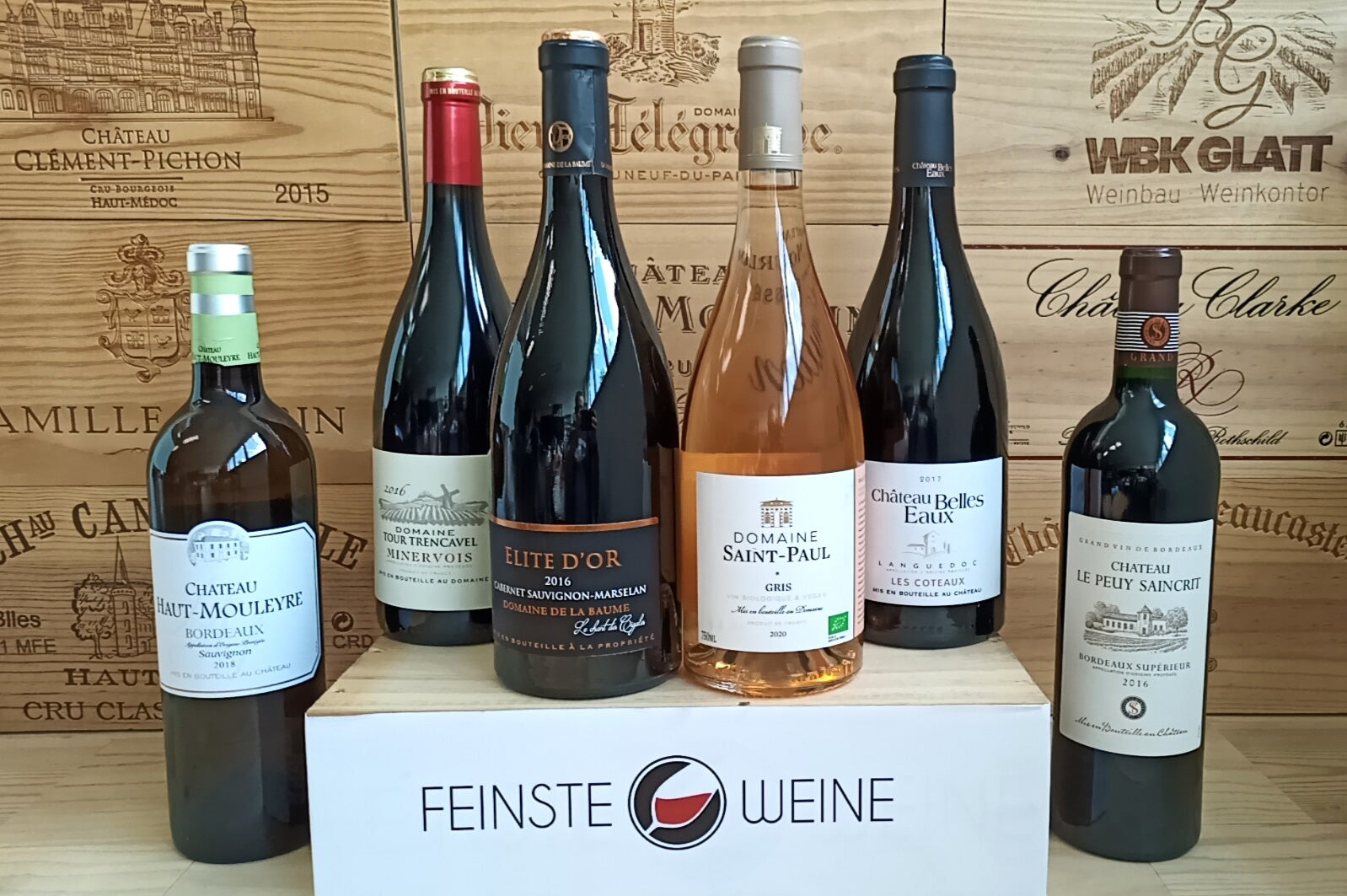 Feinste Weine - Weinselektion 6er Frankreich - Bordeaux / Pays DO'C Restposten #2