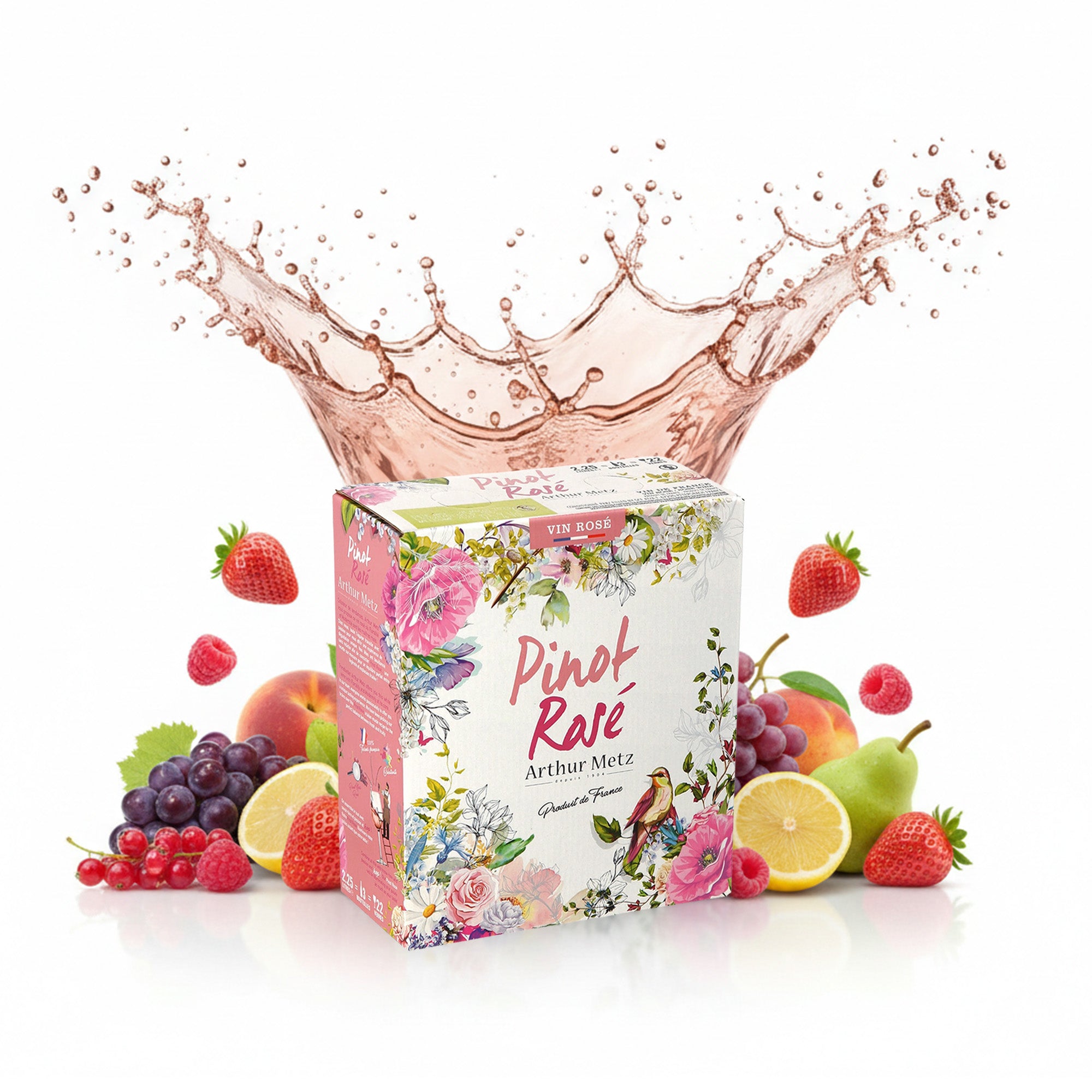 Arthur Metz Pinot Rosé Roséwein trocken Bag-in-Box 2,25 l - Arthur Metz - Feinste Spirituosen