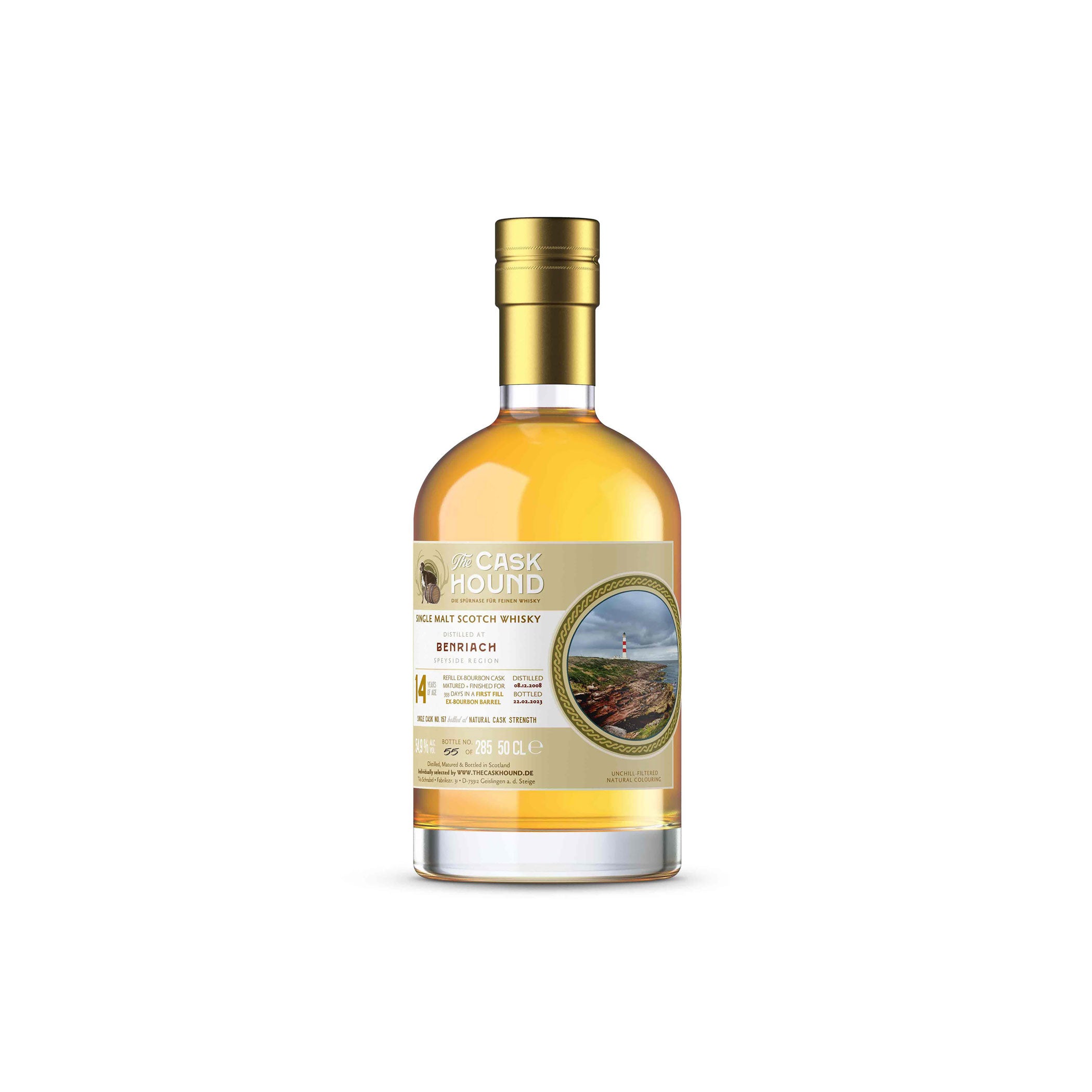 Benriach 2008 - 14 Jahre - 1st Fill Bourbon Finish - The Caskhound - Benriach - Feinste Spirituosen