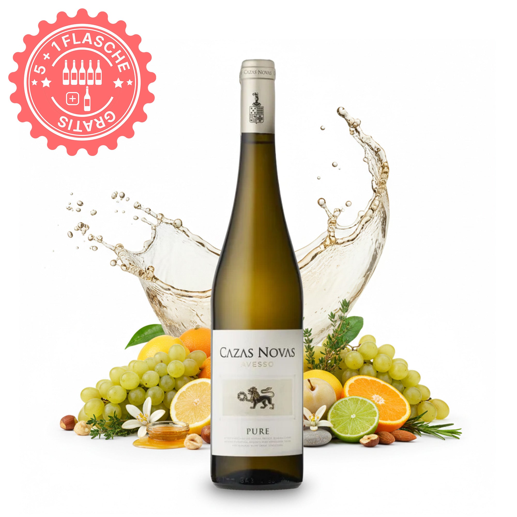 Cazas Novas Pure Avesso Vinho Verde Weißwein Frisch Mineralisch 12,5% vol 0,75 L