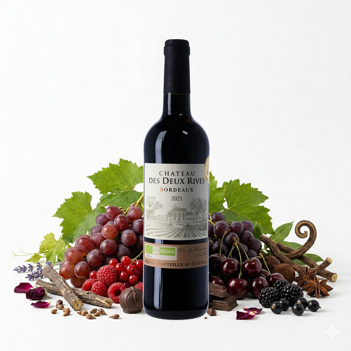 Chateau des Deux Rives Bio Vegan Medaille 2021 0,75 L 12,5 % vol. - Rotwein Frankreich - Feinste Spirituosen