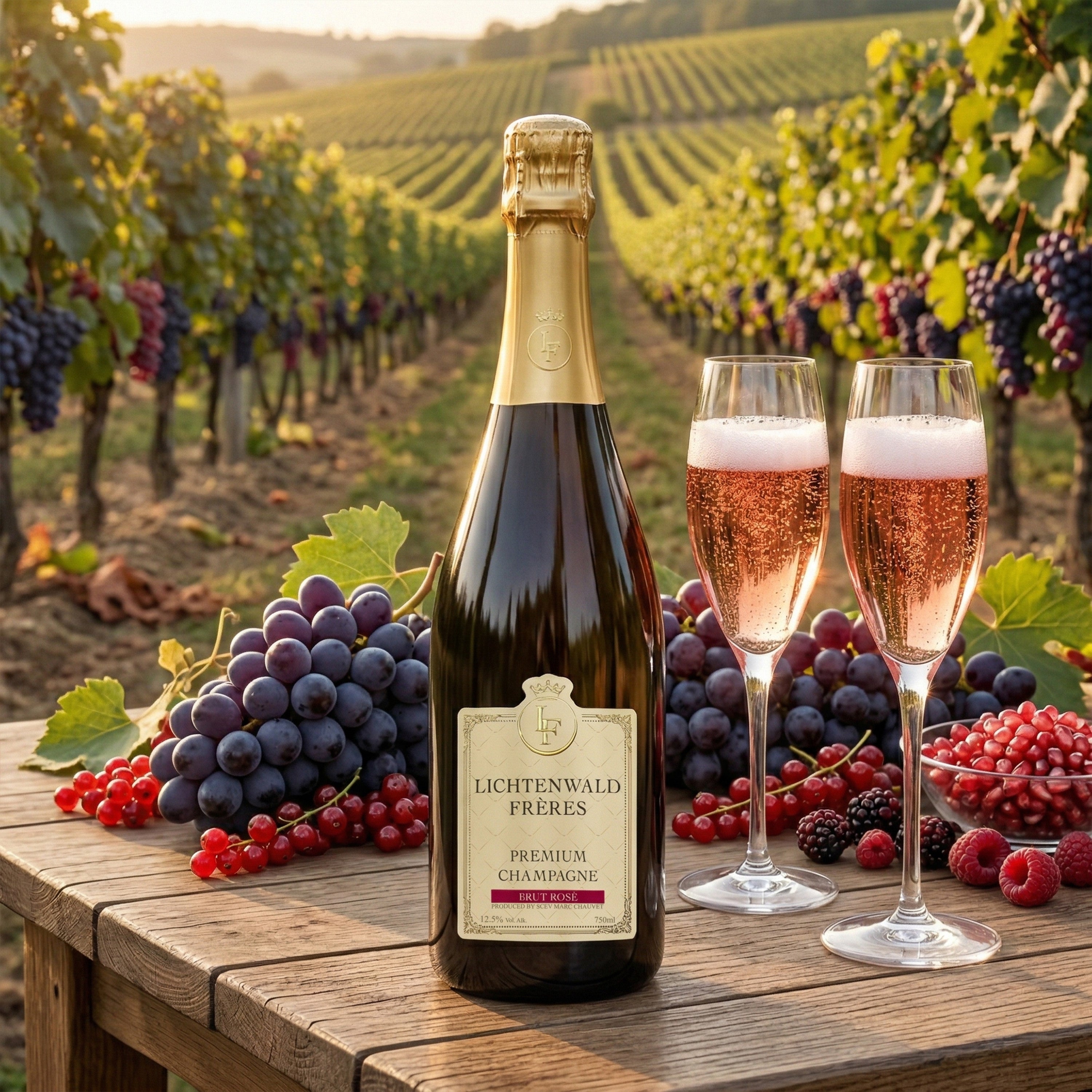 Lichtenwald Frères Premium Champagne Brut Rosé 750 ml 12.5 % Vol.
