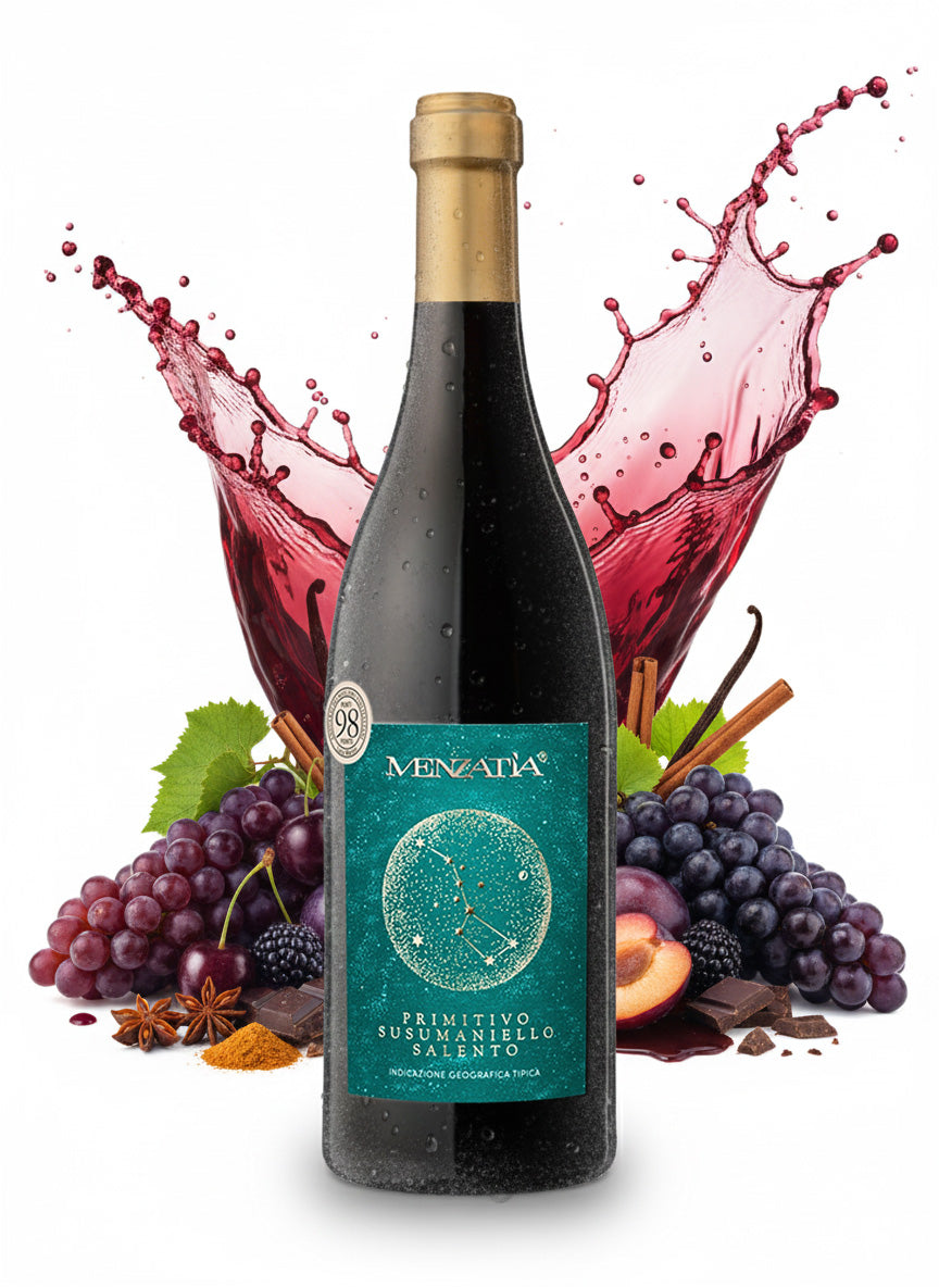 Menzatia Primitivo Susumaniello Salento IGT Rotwein Fruchtig 13,5% vol 0,75 L