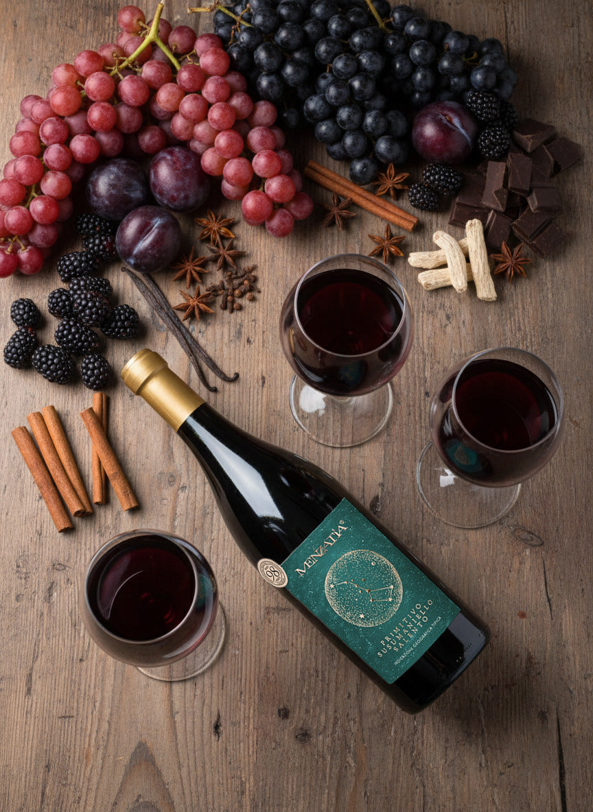 Menzatia Primitivo Susumaniello Salento IGT Rotwein Fruchtig 13,5% vol 0,75 L