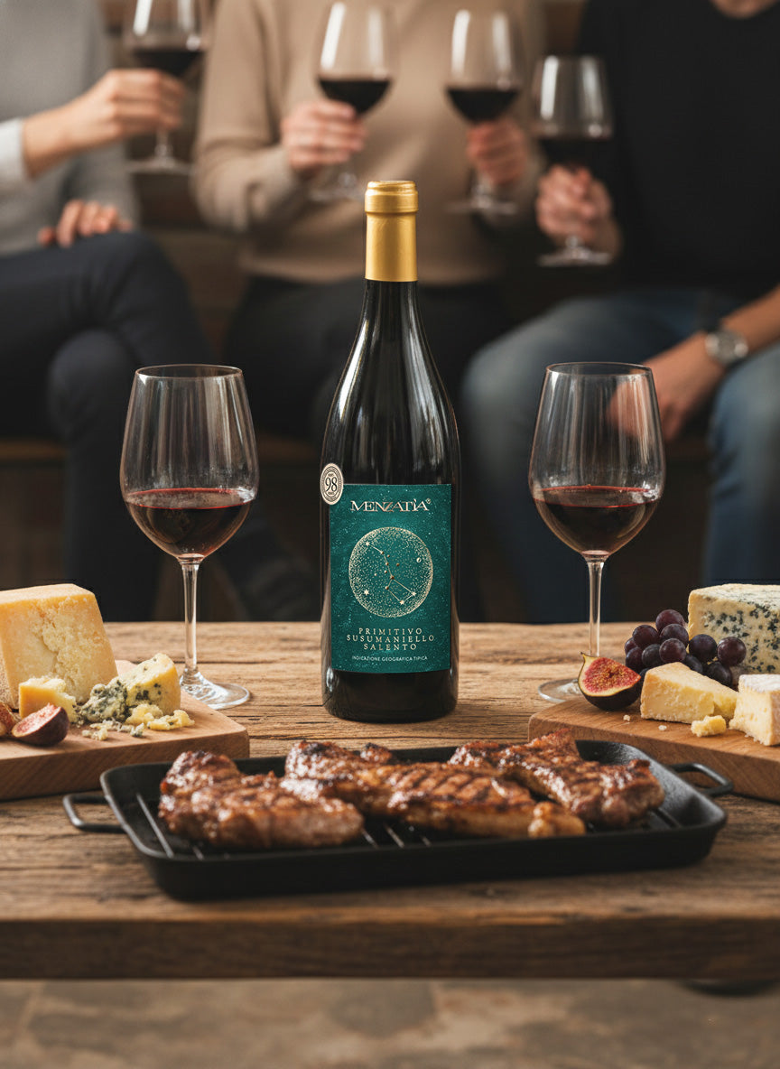 Menzatia Primitivo Susumaniello Salento IGT Rotwein Fruchtig 13,5% vol 0,75 L