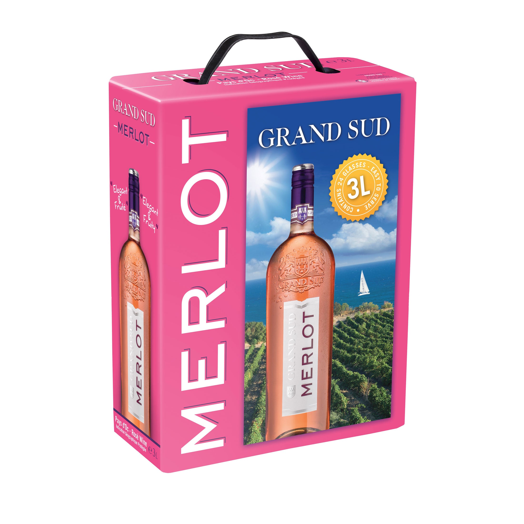 Bag-in-Box - Merlot Rosé Grand Sud - Pays d’Oc 3 L. - Grand Sud - Feinste Spirituosen