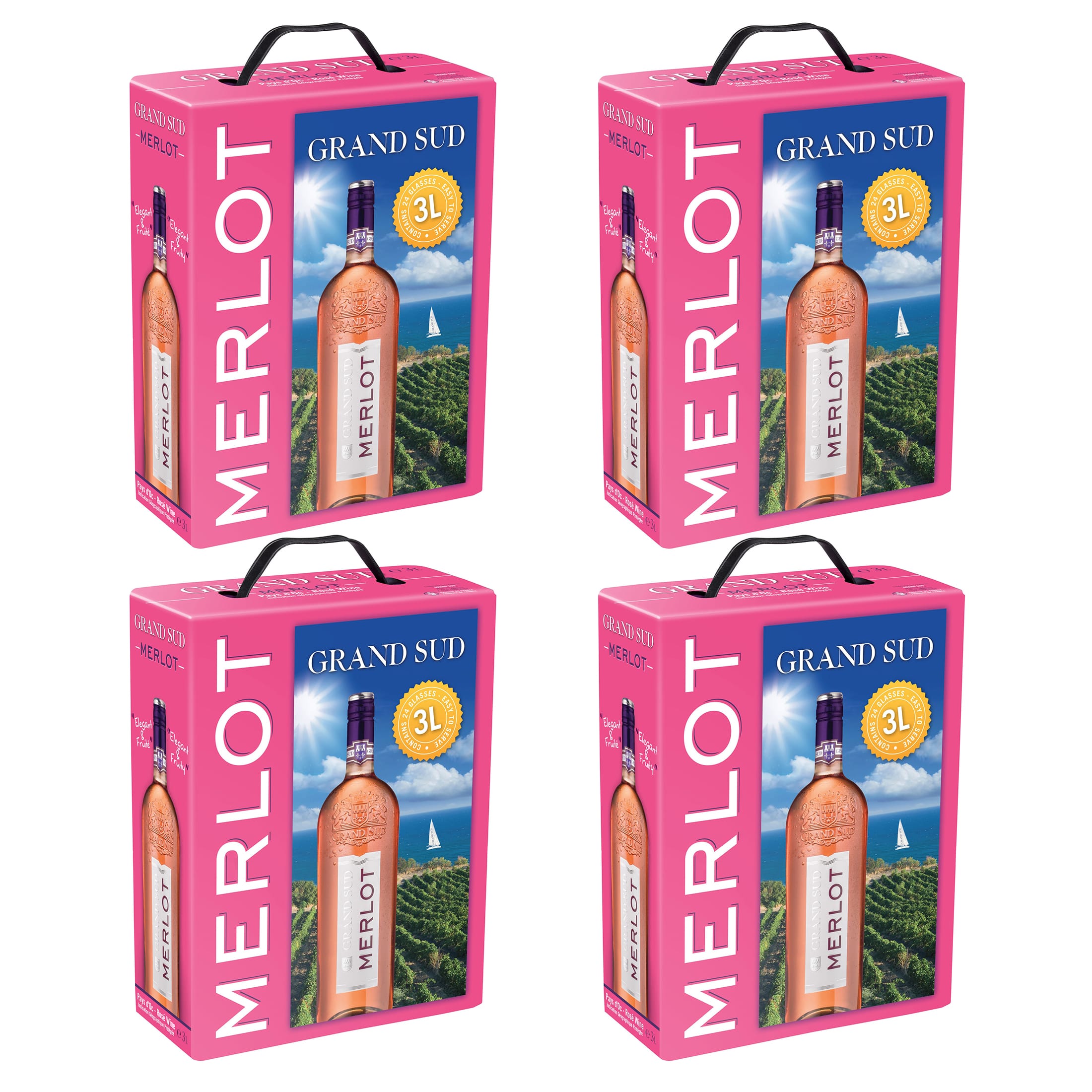 Bag-in-Box - Merlot Rosé Grand Sud - Pays d’Oc 3 L. - Grand Sud - Feinste Spirituosen