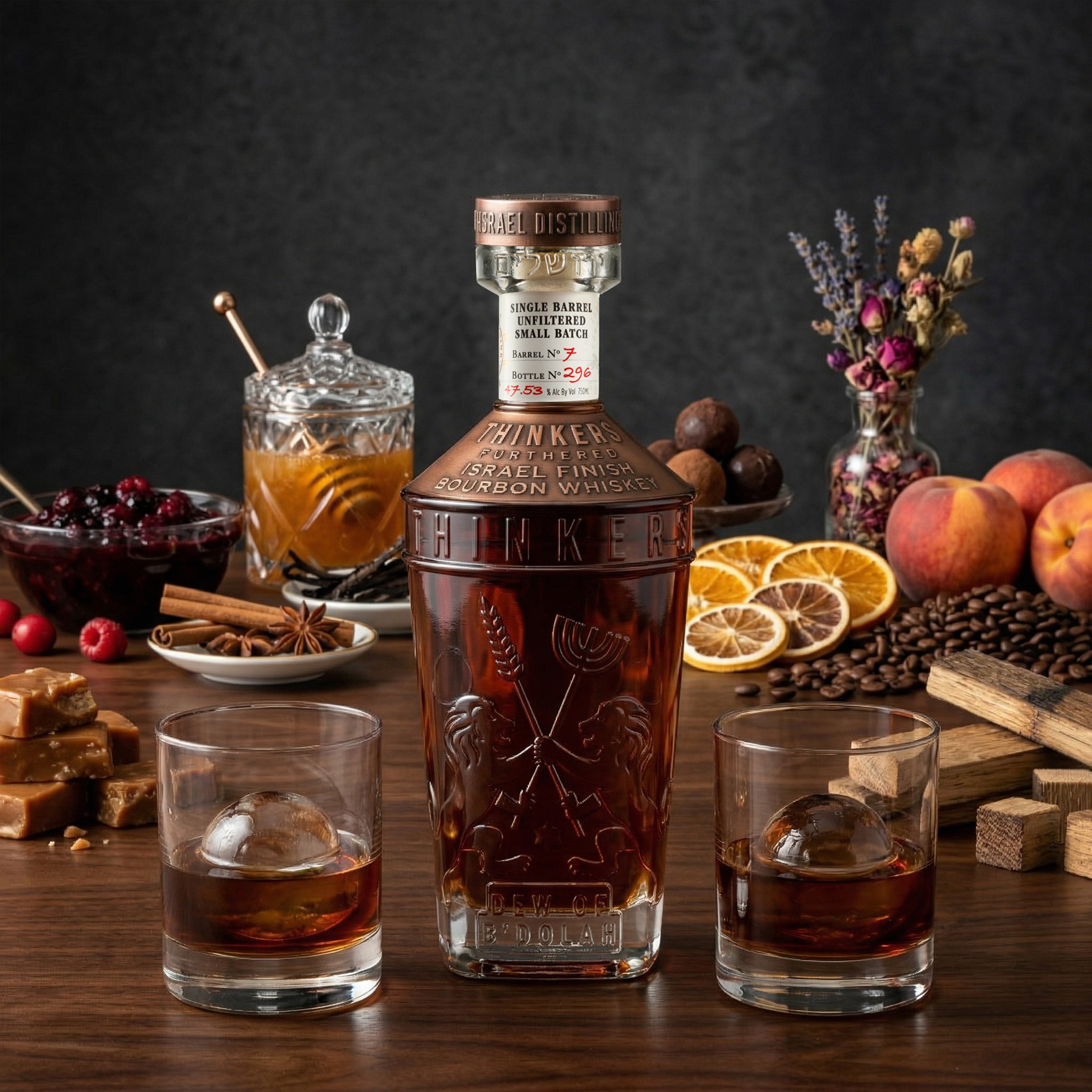 Thinkers Dew of B'Dolah Bourbon Whiskey - 700ml, 47% vol – Aromen von Vanille, Toffee & Schokolade