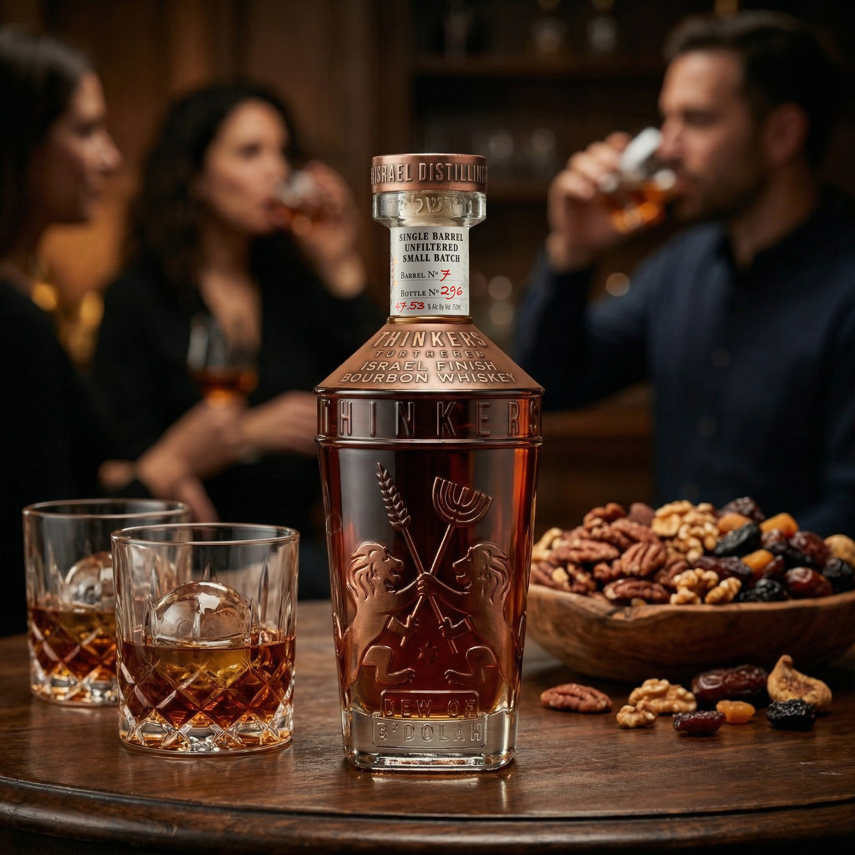Thinkers Dew of B'Dolah Bourbon Whiskey - 700ml, 47% vol – Aromen von Vanille, Toffee & Schokolade