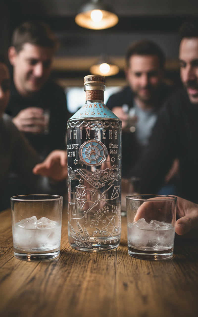 Thinkers Vodka 40-60 - samtig-seidiger Premium Vodka aus rotem Winterweizen - 700ml, 40% vol