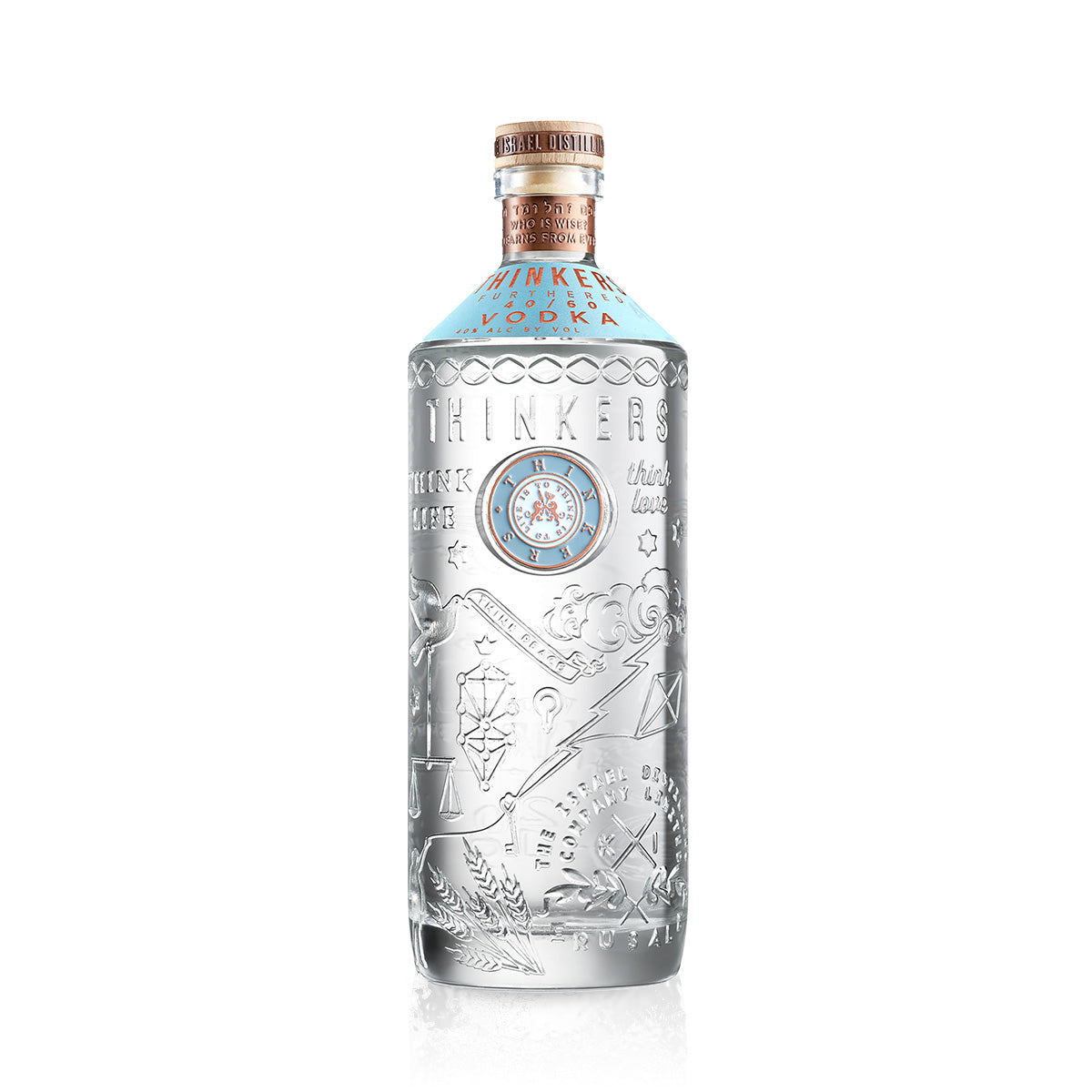 Thinkers Vodka 40-60 - samtig-seidiger Premium Vodka aus rotem Winterweizen - 700ml, 40% vol