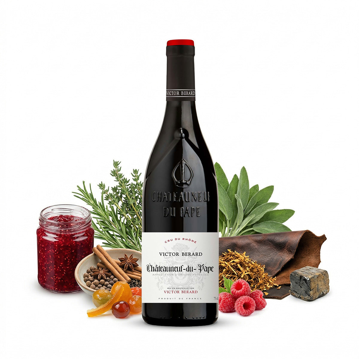 Victor Berard Châteauneuf-du-Pape AOP 2024 0,75 L 14,5 % vol. - Rotwein Frankreich - Feinste Spirituosen