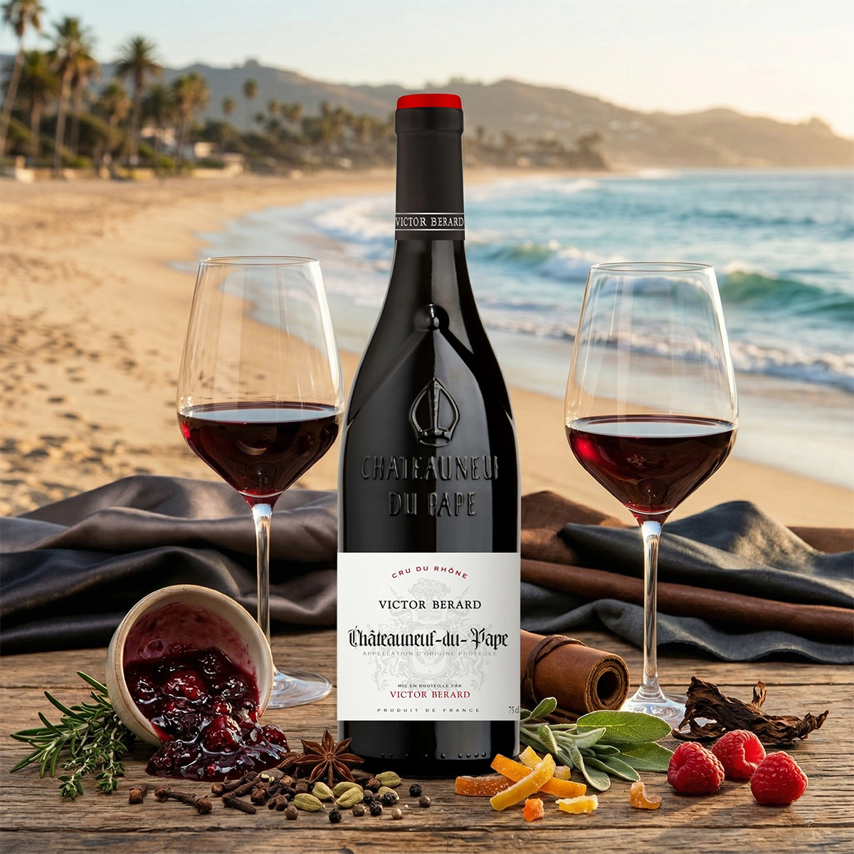 Victor Berard Châteauneuf-du-Pape AOP 2024 0,75 L 14,5 % vol. - Rotwein Frankreich - Feinste Spirituosen